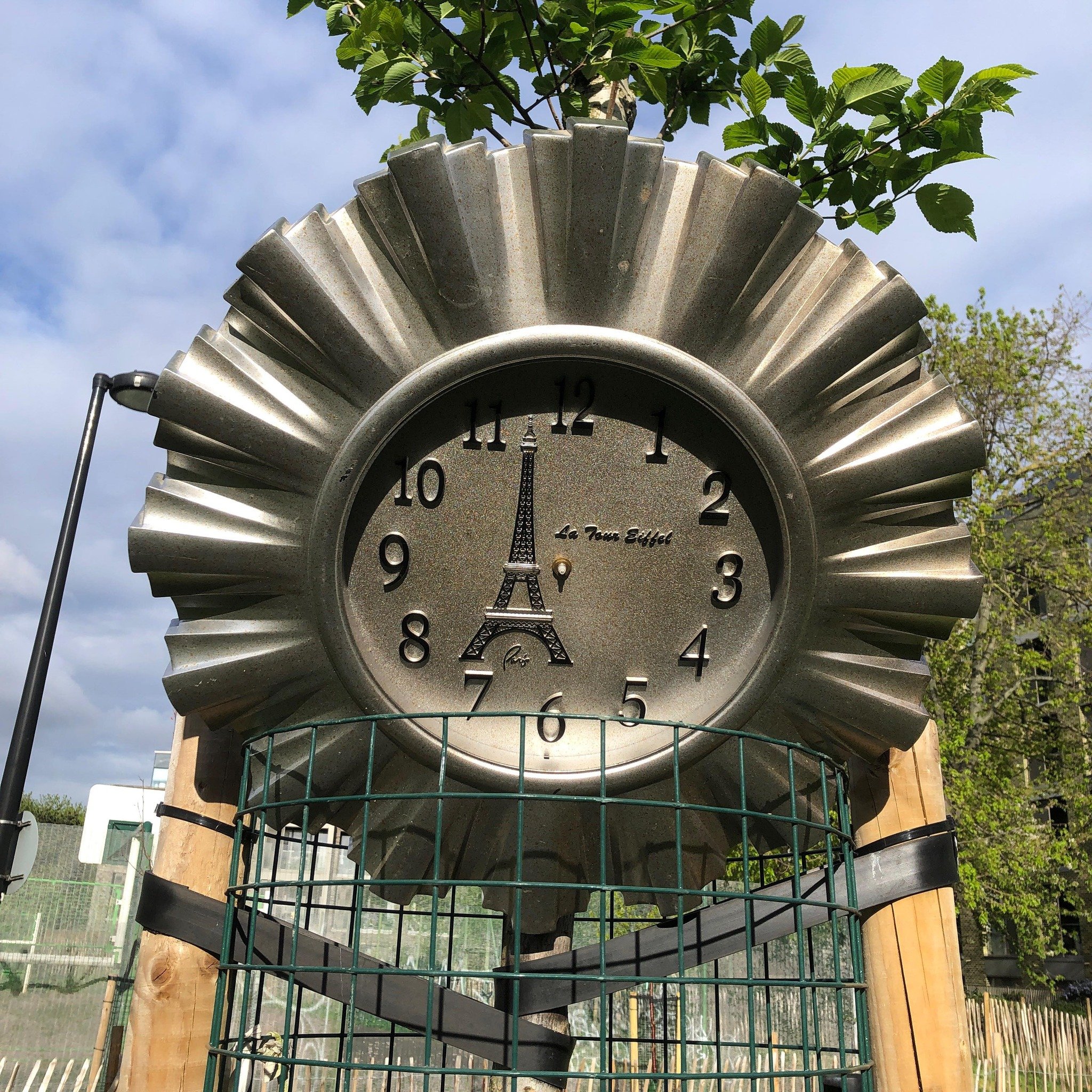 Eiffel Tower Clock (hand-less) - Cossall Park, Peckham