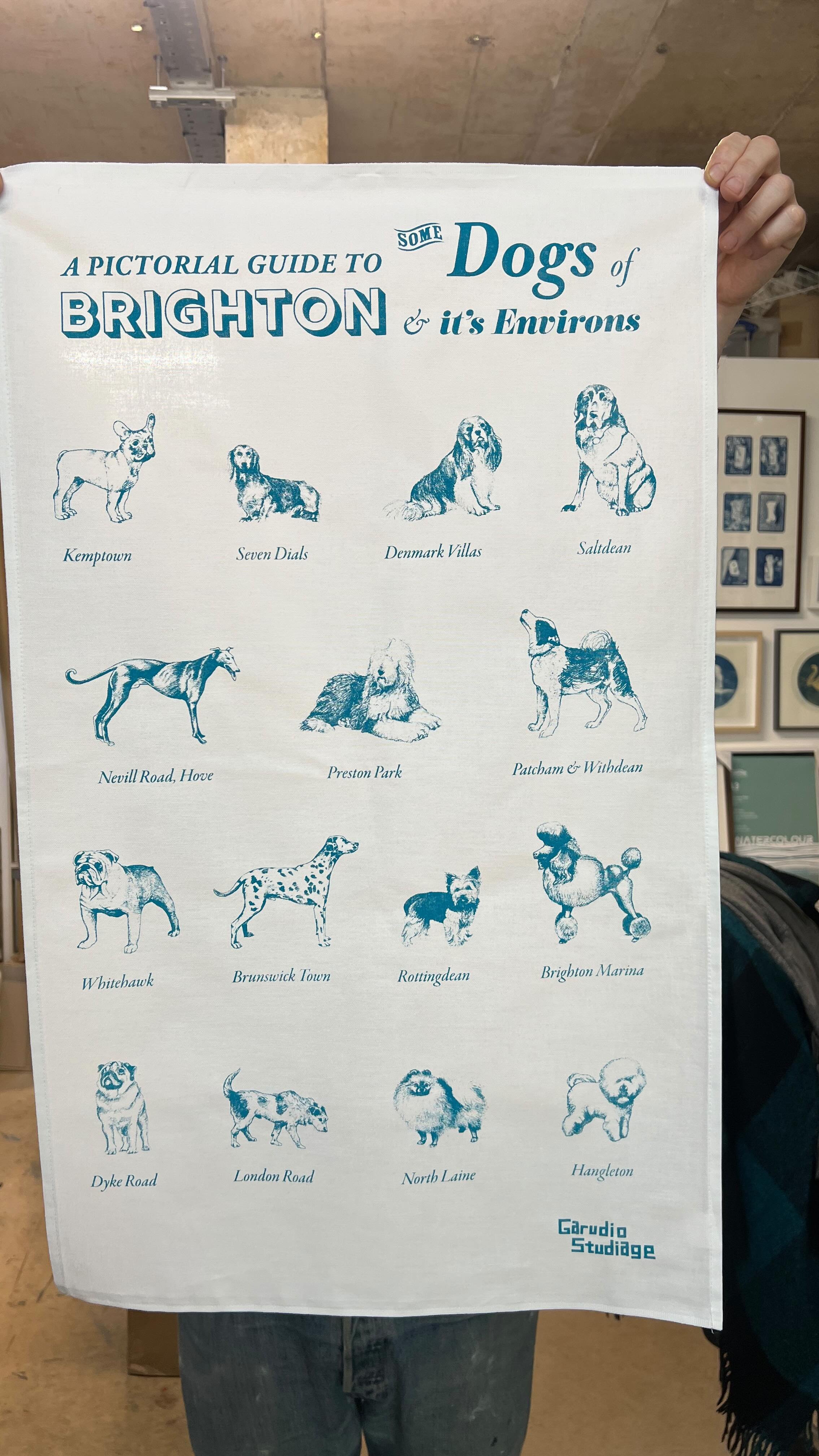 A fresh set of Dogs of Brighton tea towels, all printed and delivered to @stanley_road_store in Brighton!