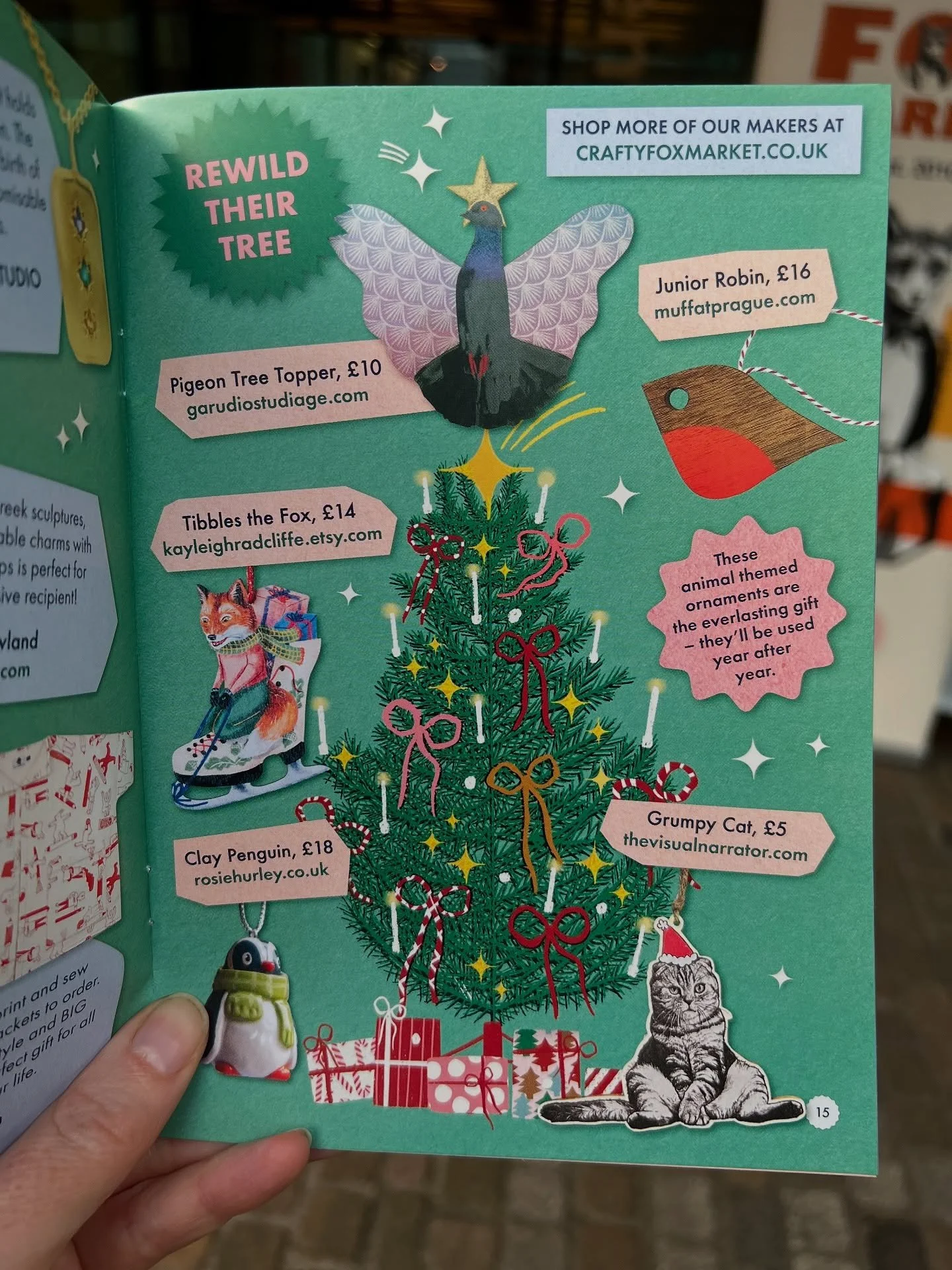Thank you @craftyfoxmarket for featuring our pigeon tree toppers in their zine which is being given out at their markets- make sure you pick one up for great gift and decoration ideas from the Crafty Fox Traders!

🦊 The zine is to celebrate 15 years