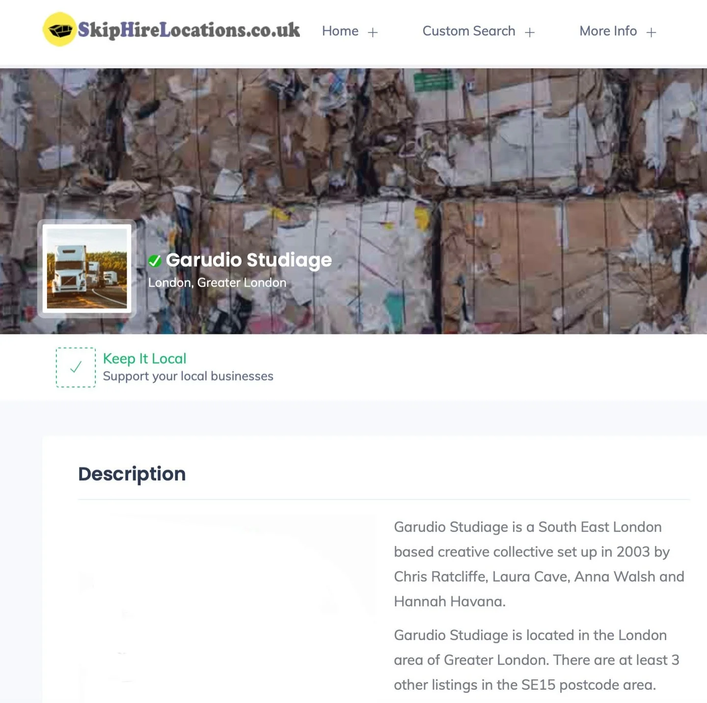 Amazing what you can find out about yourself when you google your name&hellip;

If you do want to hire a skip off us it will be a small handmade one with Lucky Skip emblazoned across it (see second image).