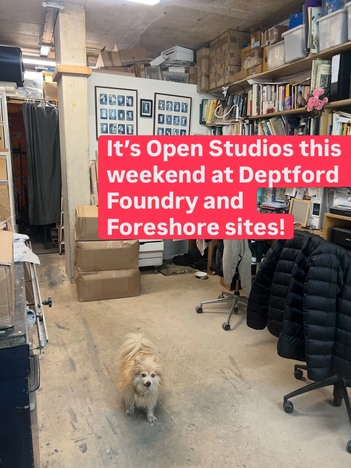 Come and visit us this weekend!

⭐️ It&rsquo;s @secondfloorstudios Open Studios event, 16/17th May, at the Deptford Foundry ( where we are) and Foreshore sites.

❓What is Open Studios? 
Where artists and designers open their doors to the public and y