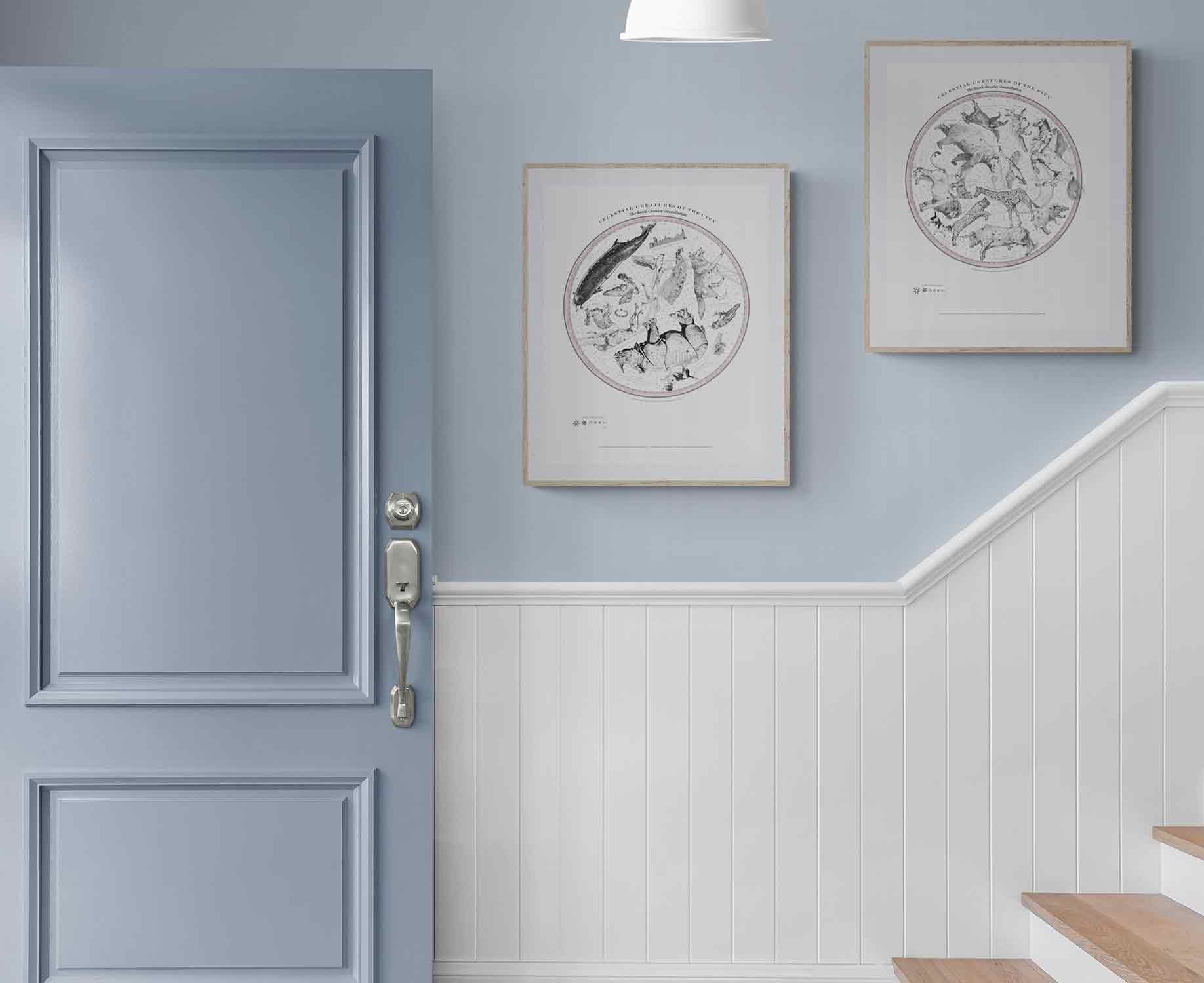 Celestial_creatures_of_the_city_south_and_north_circular_print_Anna_walsh_door_small.jpg