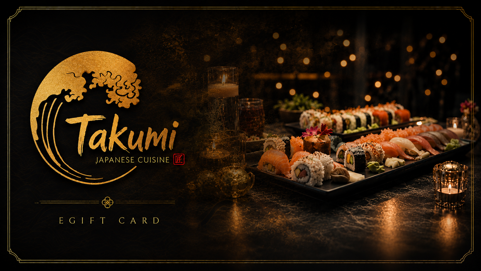 Takumi Decatur Sushi & Japanese Cuisine eGift Card & Certificate