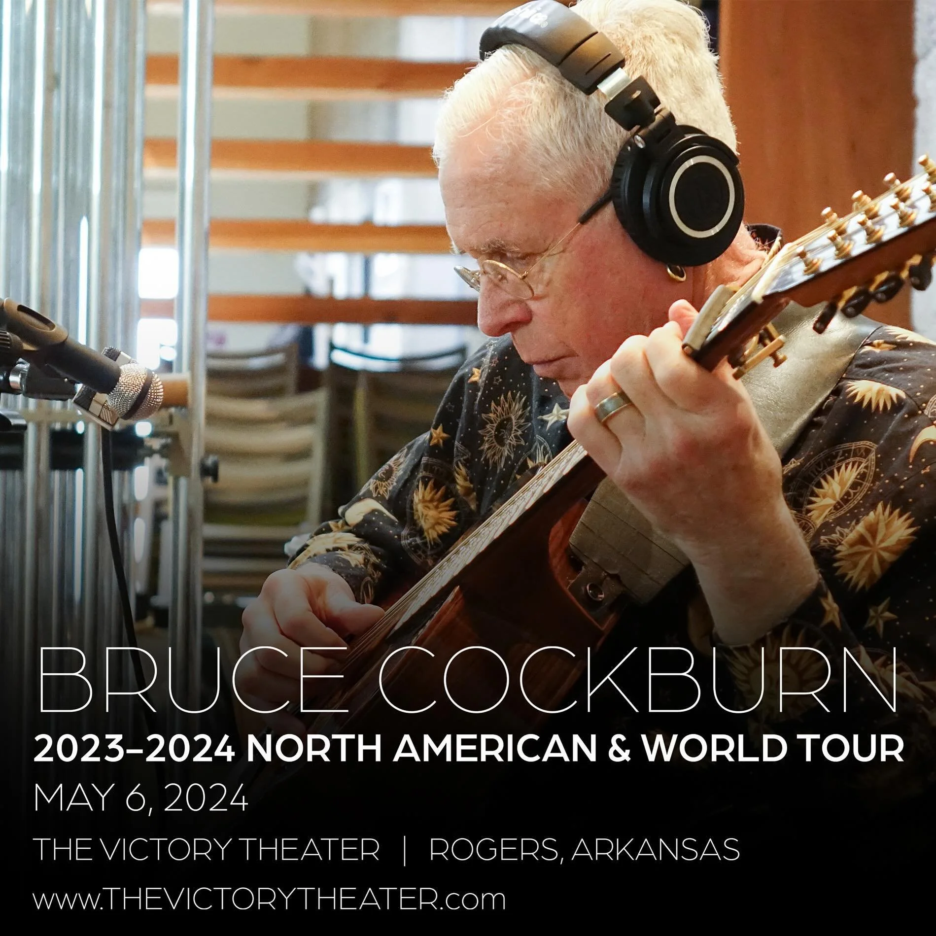 Join us on May 6 as we welcome @brucecockburnofficial to The Victory Theater in downtown Rogers!

Cockburn has written more than 350 songs on 34 albums over a career spanning five decades, of which 22 have received a Canadian gold or platinum certifi