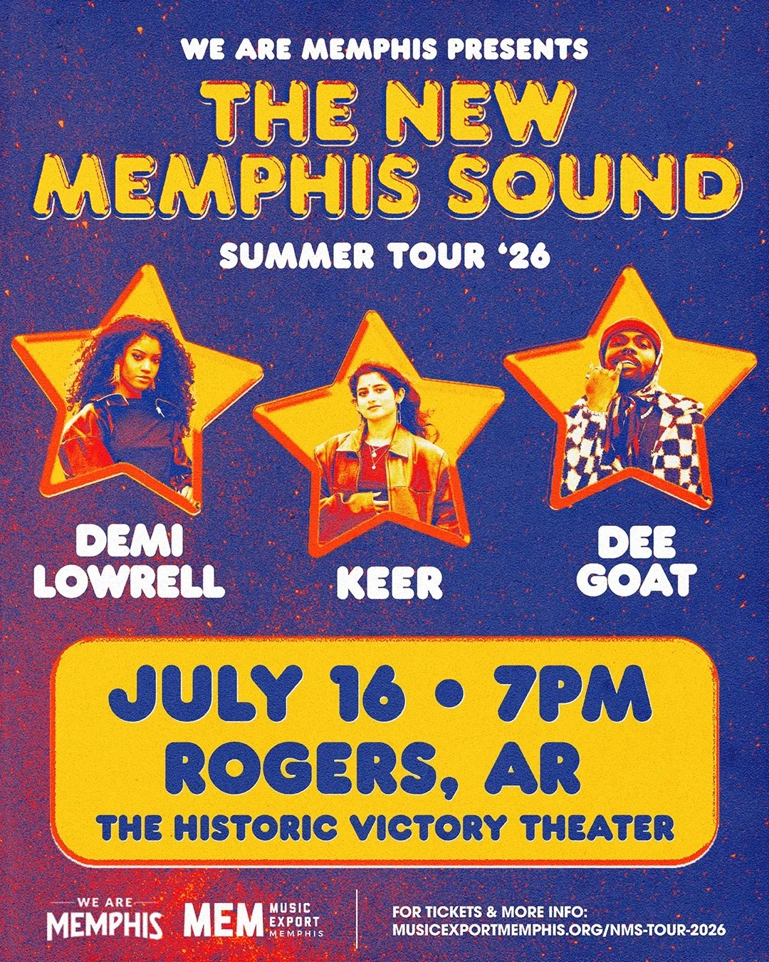 If you've never experienced a performance at The Victory Theater, there's a great opportunity tomorrow night, Thursday 7/16, 7 p.m. for a 🌟FREE🌟 concert featuring @wearememphismusic @musicexportmem @keerishere @deegoatsb @demilowrell "The New 
