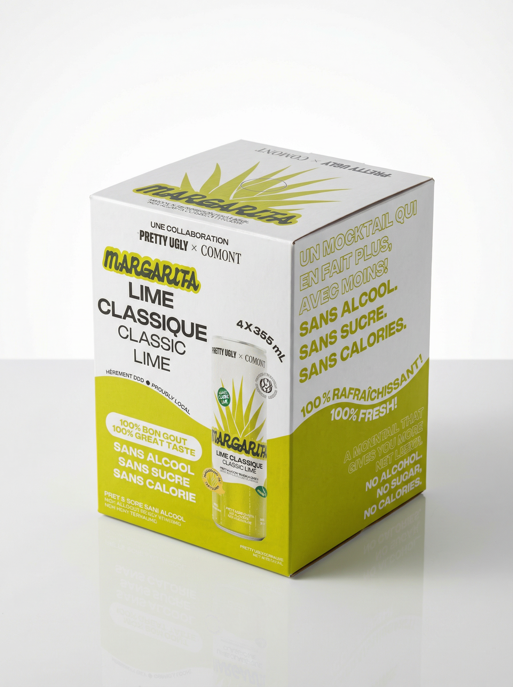 Boîte 4 canettes - Mocktail Margarita - Lime Classique 🍋‍🟩