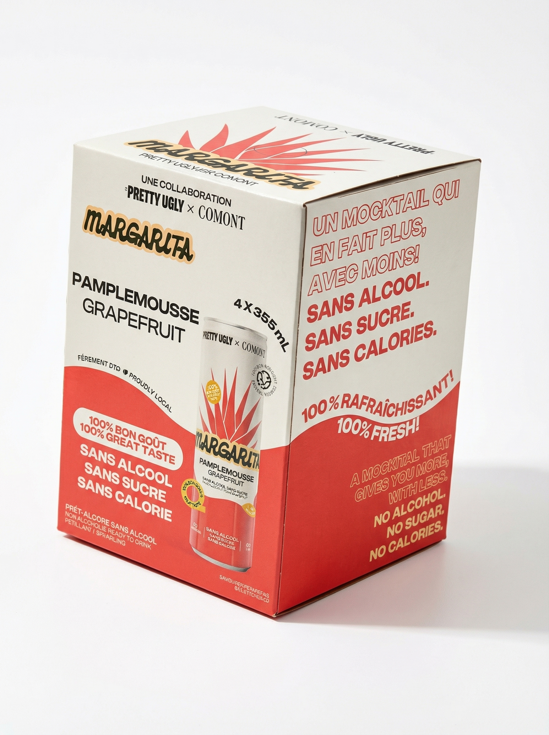Boîte 4 canettes - Mocktail Margarita - Pamplemousse 🩷