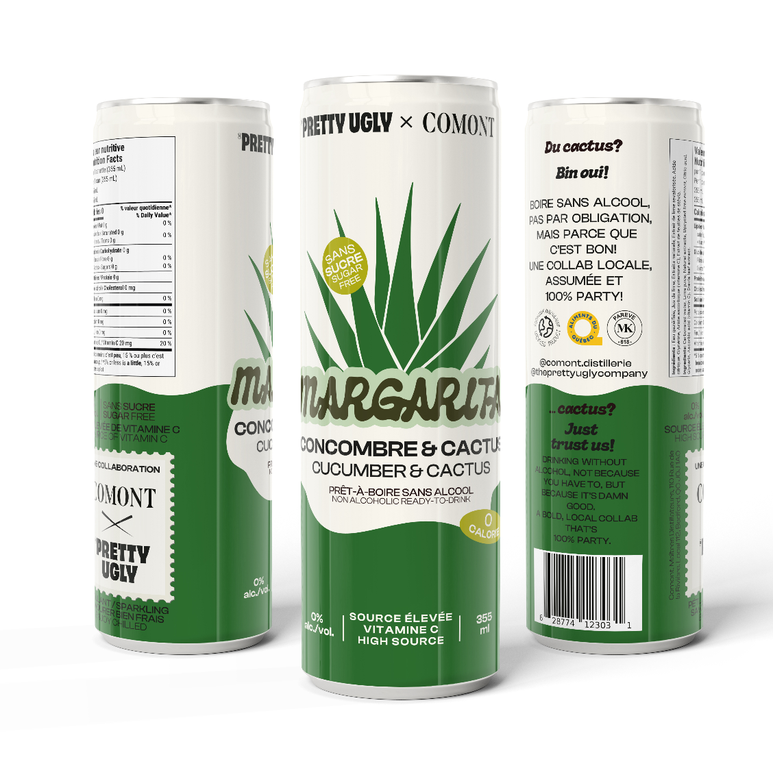 Concombre cactus, sans alcool, produit québécois