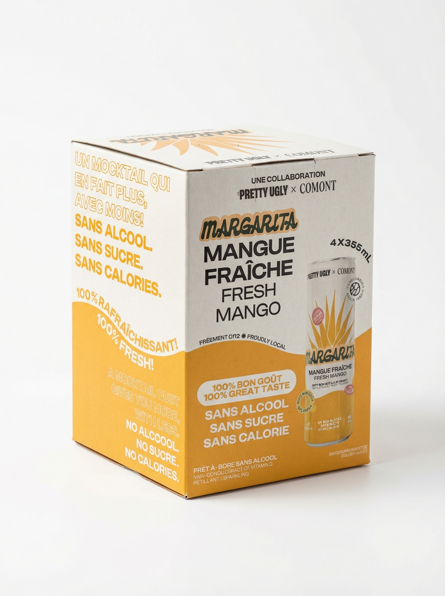 Caisse 4 canettes - Mocktail Margarita - Mangue Fraîche 🥭