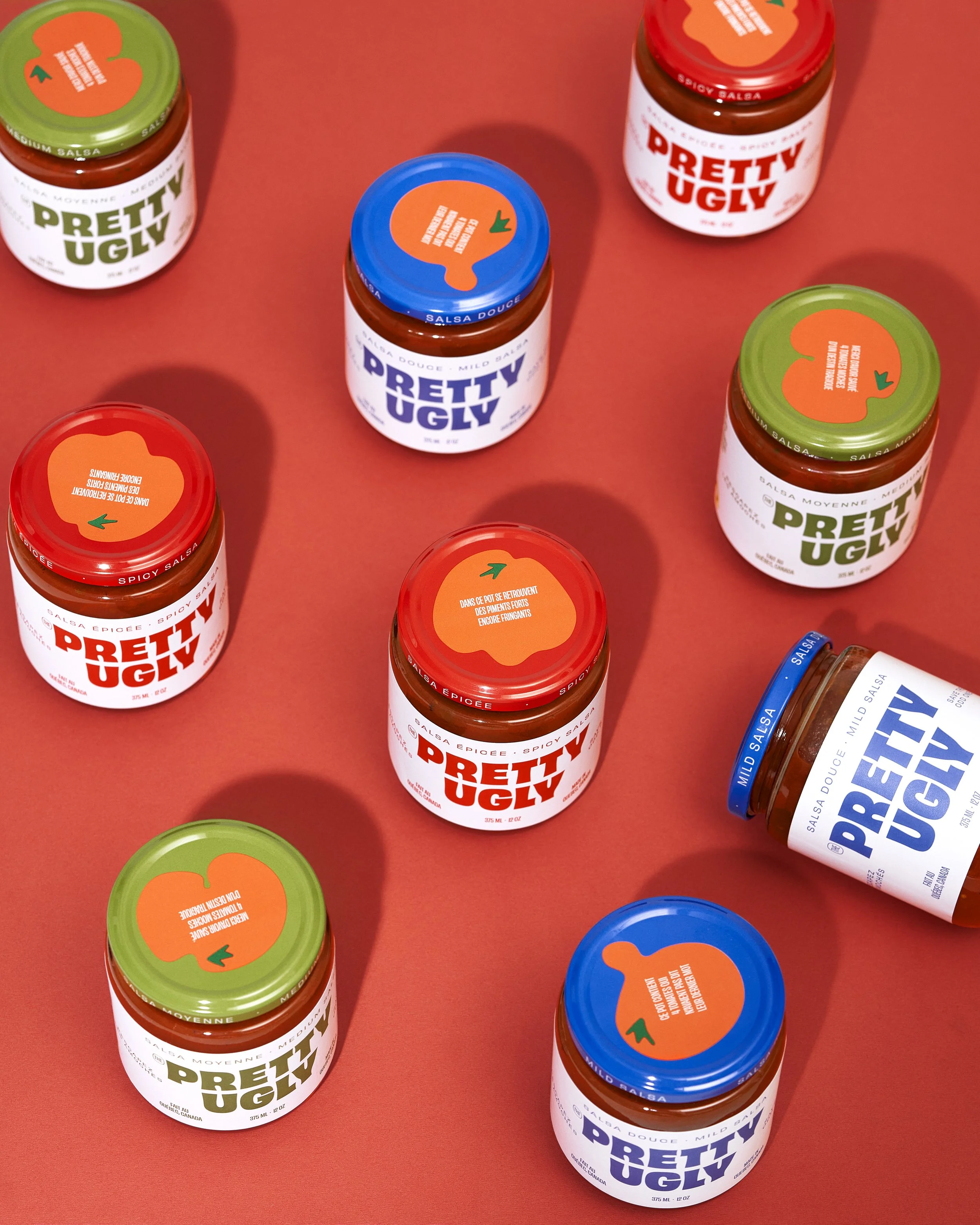 Trois formats de salsa fraîche Pretty Ugly faites au Québec