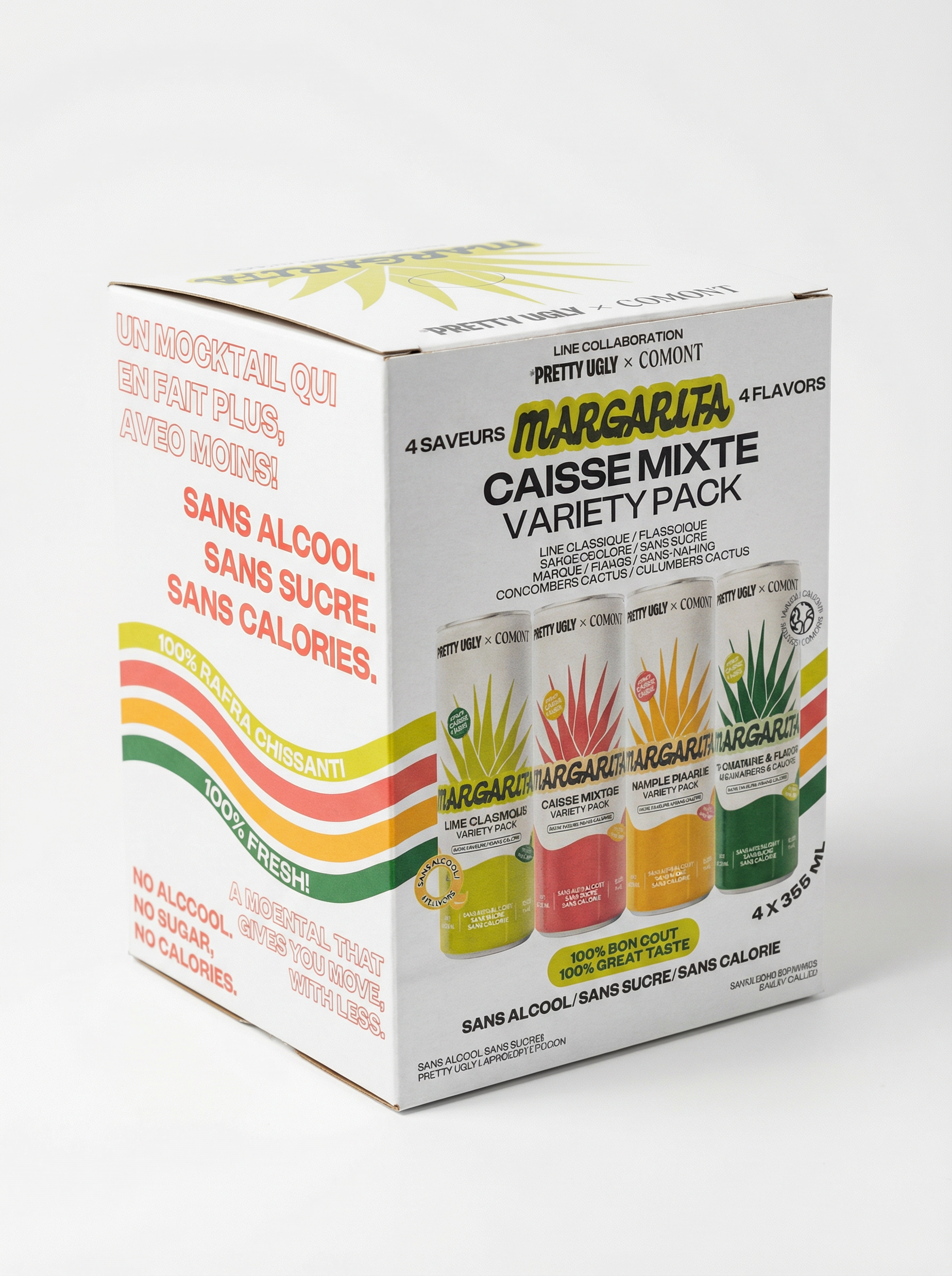 Caisse Mixte - 4 canettes - Margarita sans alcool 🎉