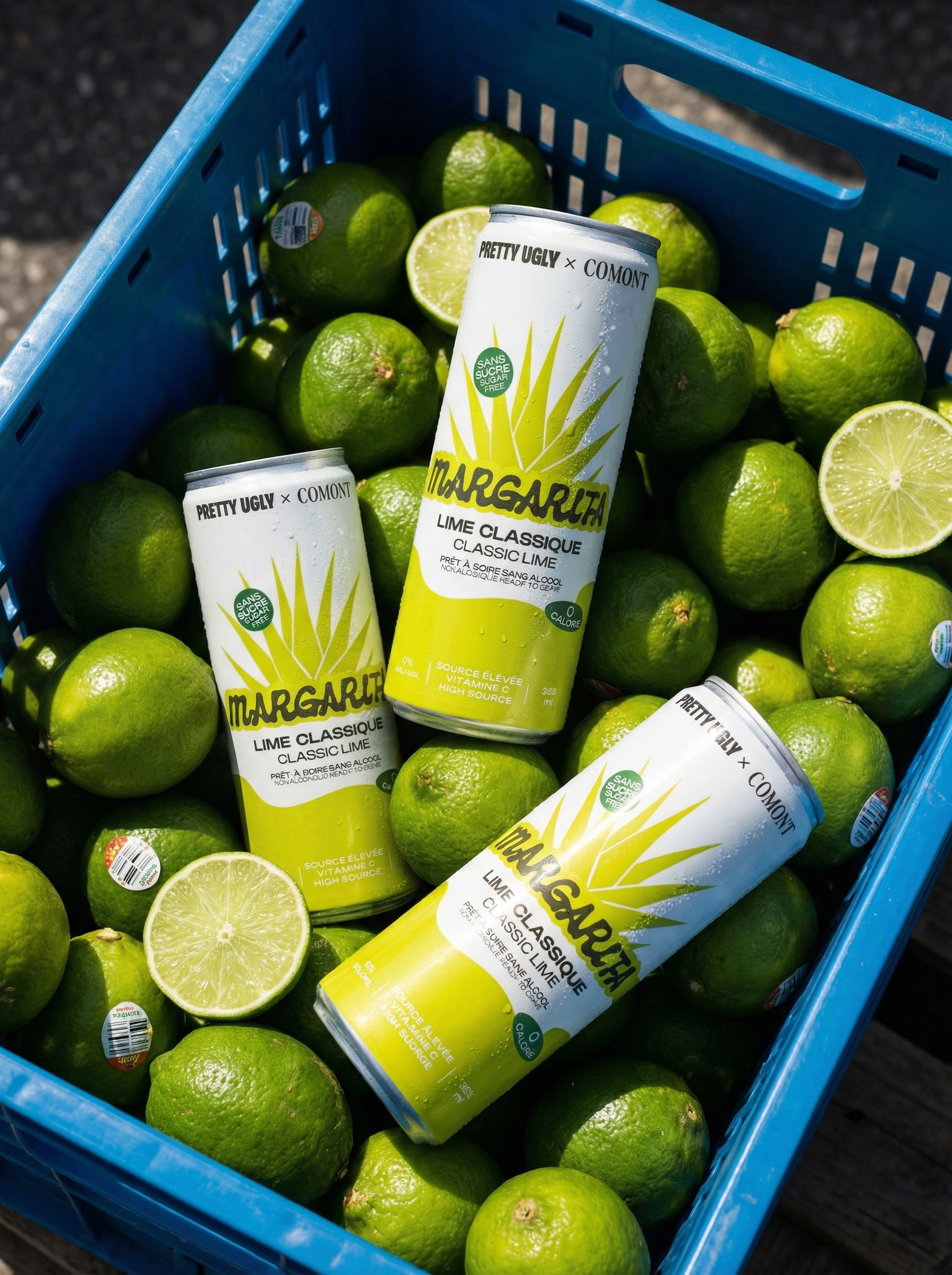 zero sugar mocktail ready to drink can with upcycled lime  low calorie non alcoholic beverage