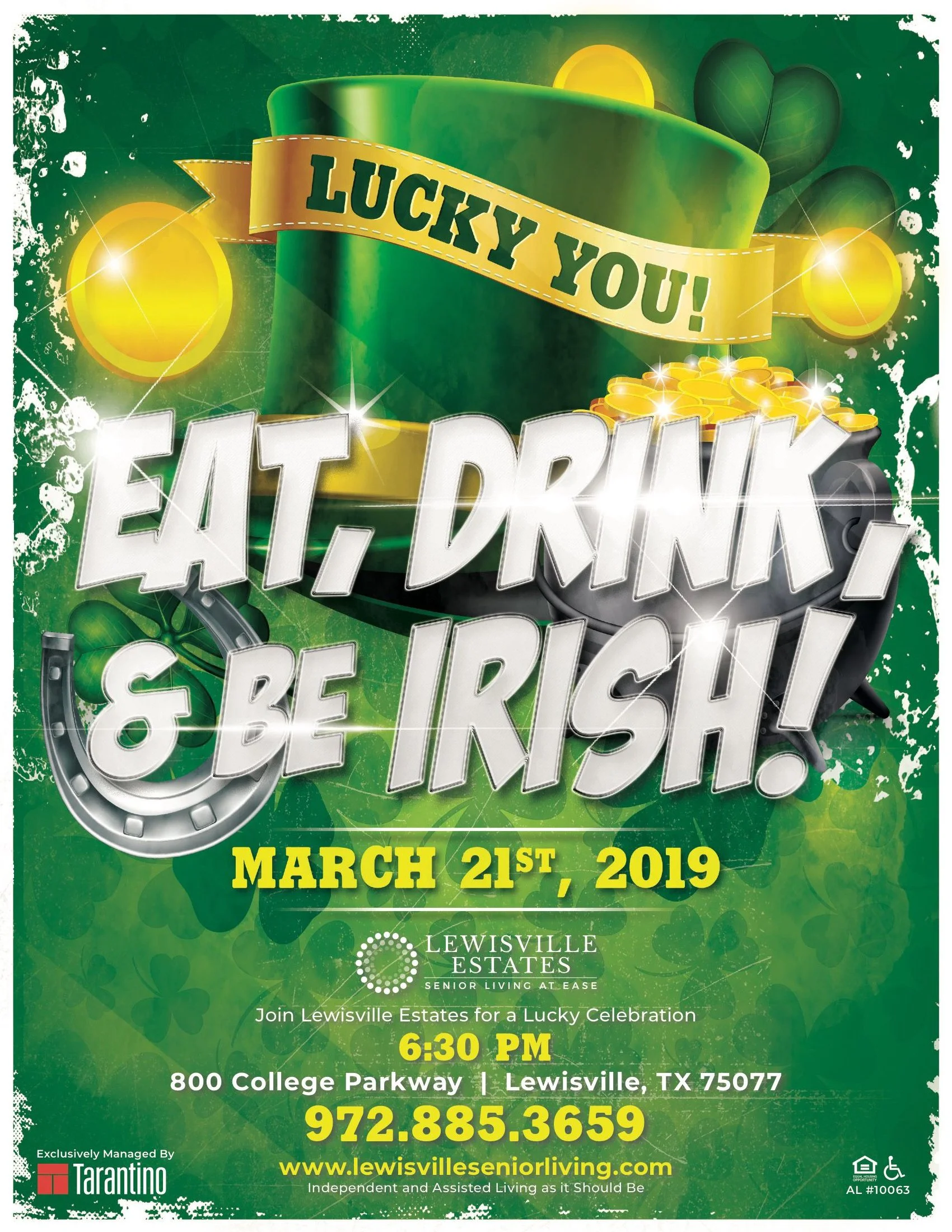 Eat, Drink, & Be Irish! - Flyer