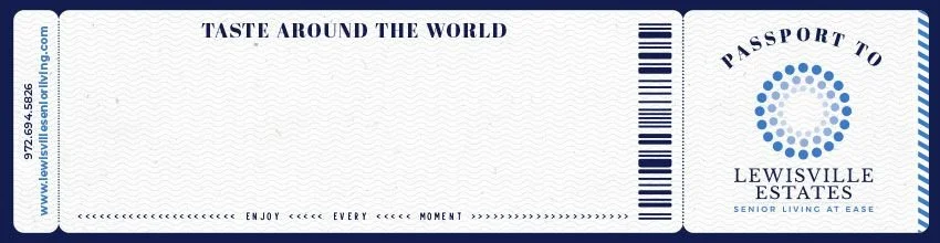 Taste Around the World - Stamp Ticket