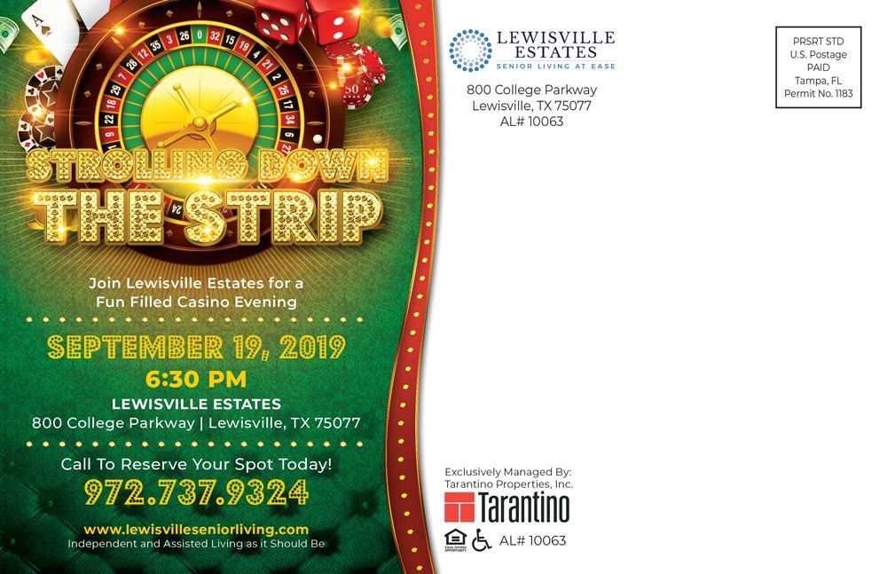 Scrolling Down The Strip - Direct Mailer Back