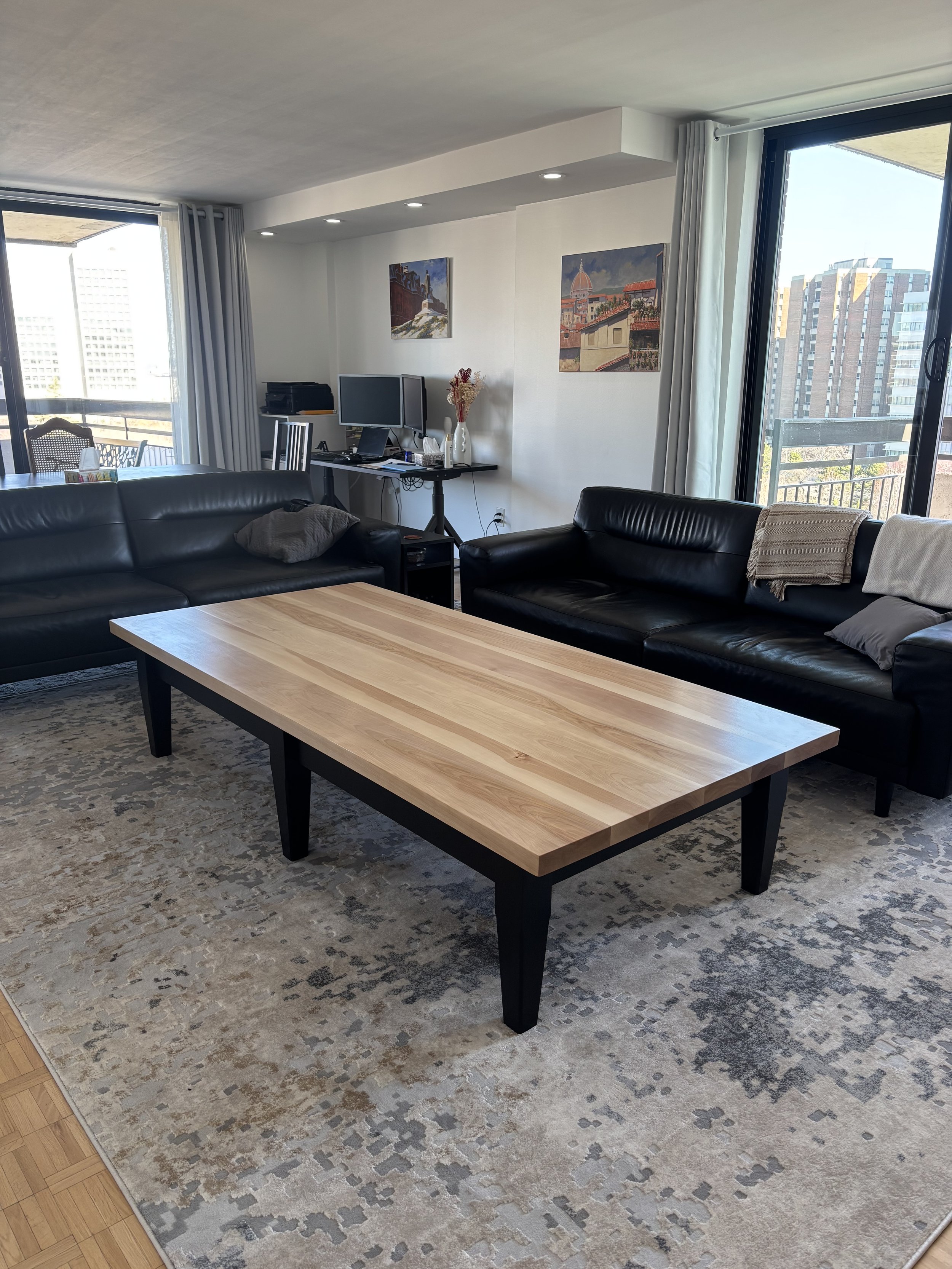 7 foot x 40 Solid Birch coffee table