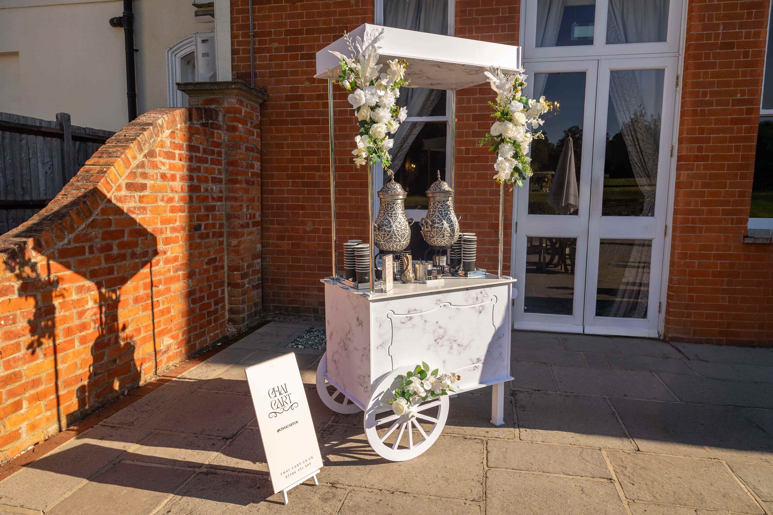 Luxury Chai Cart UK setup for a wedding celebration