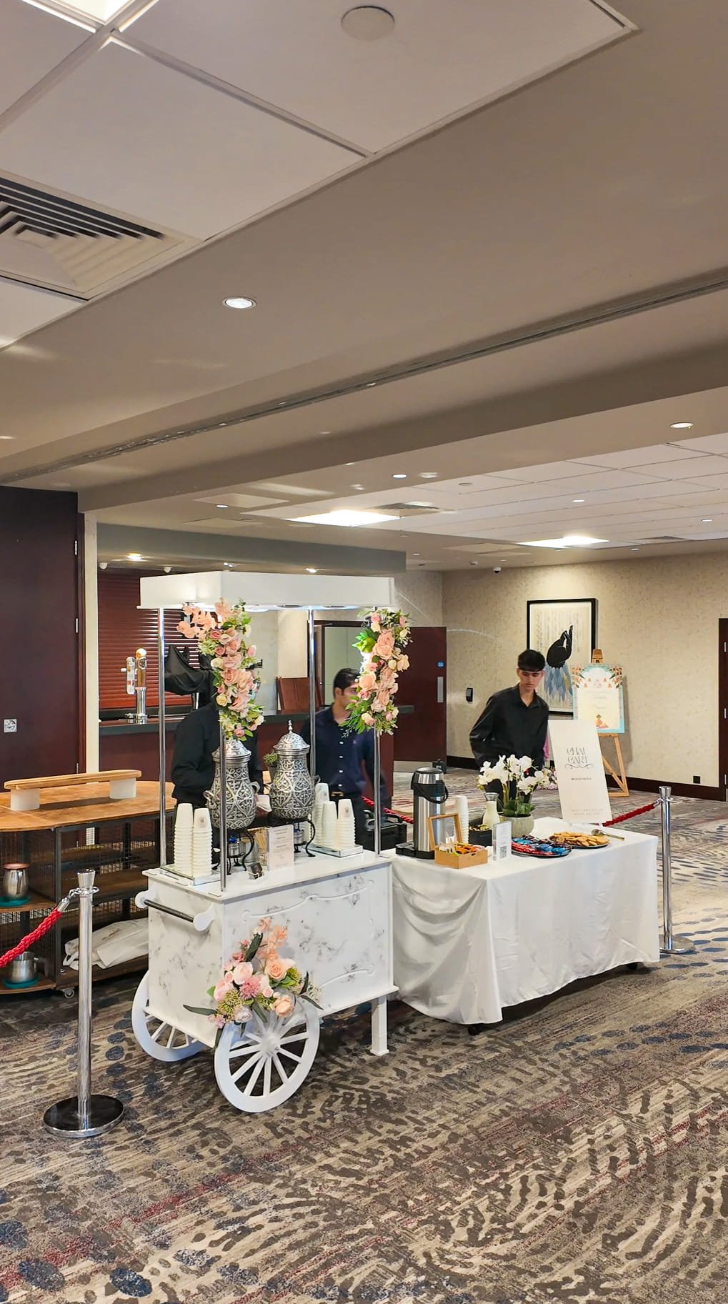 Chai Cart UK setup at a Hotel foyer