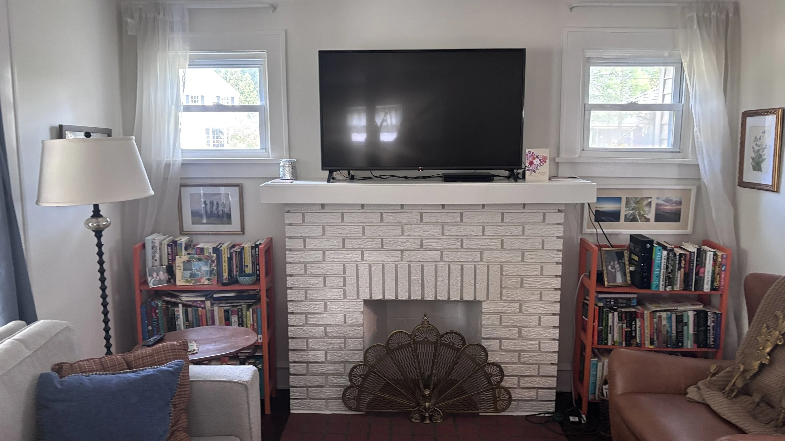 custom built in shelves fireplace handyman