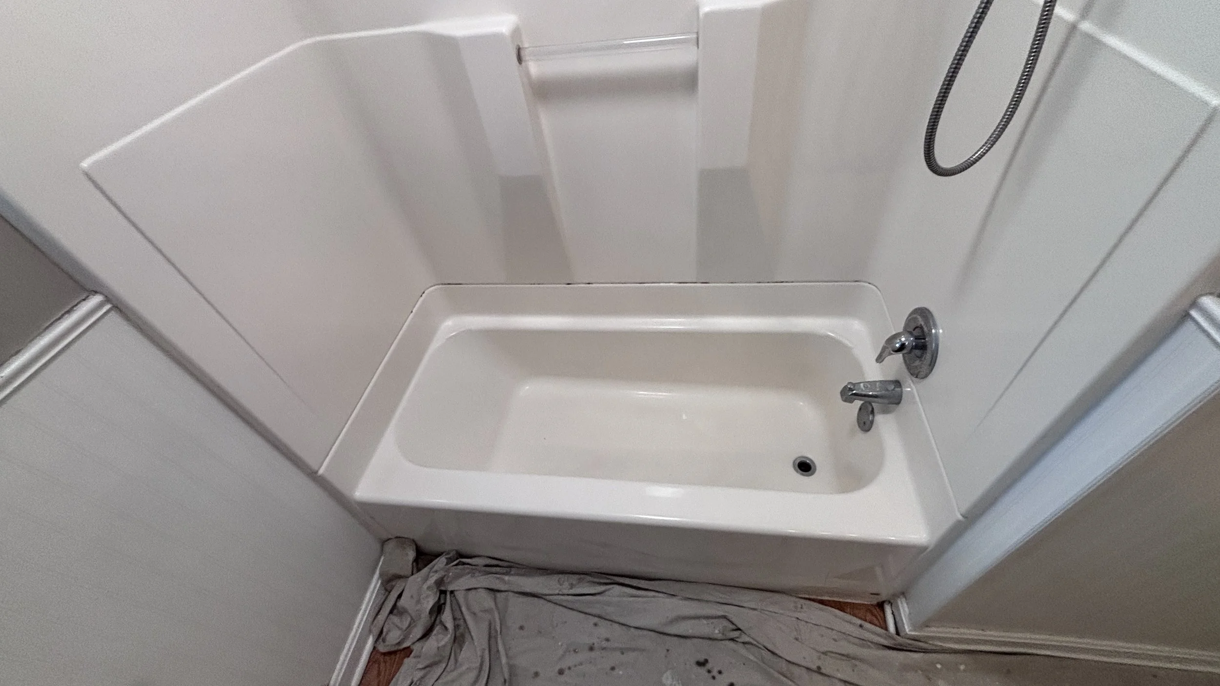 tub to shower conversion bathroom remodel handyman install