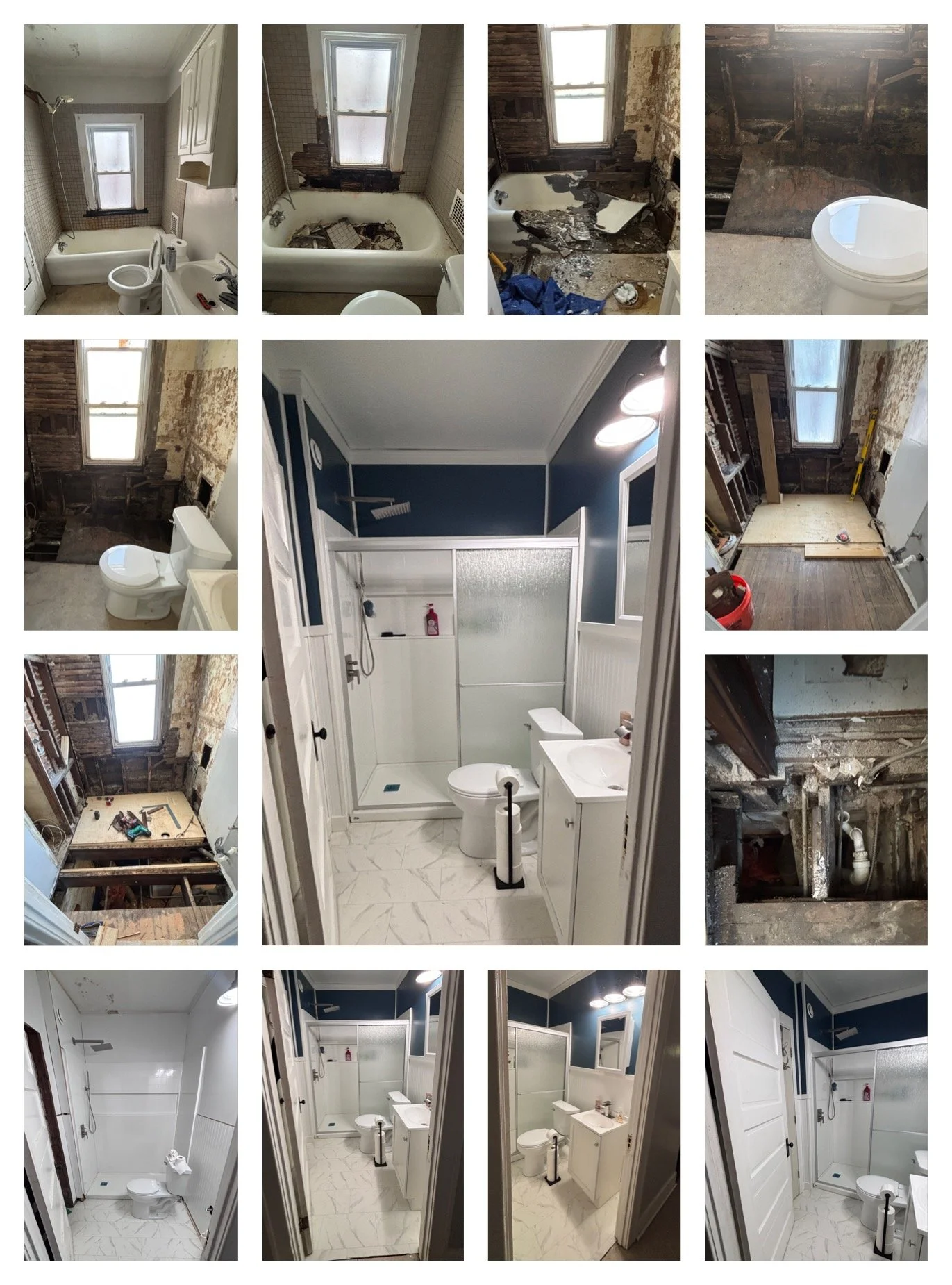 bathroom remodel handyman shower surround tub conversion