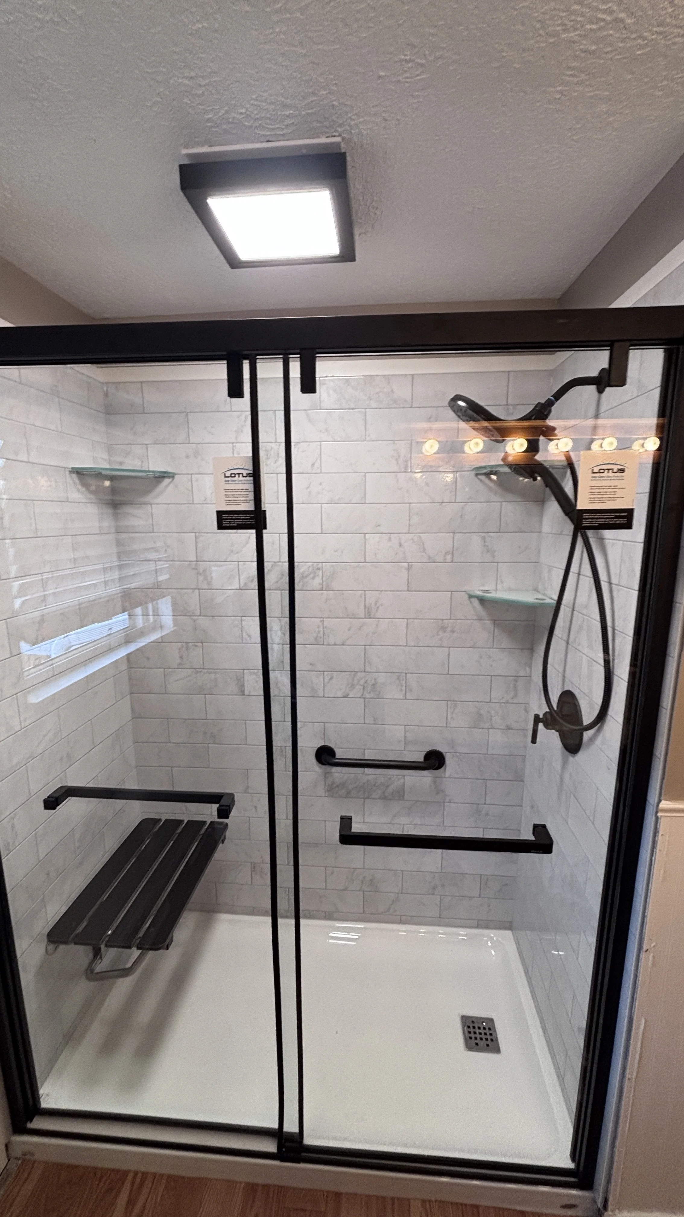 tub to shower conversion bathroom remodel handyman install