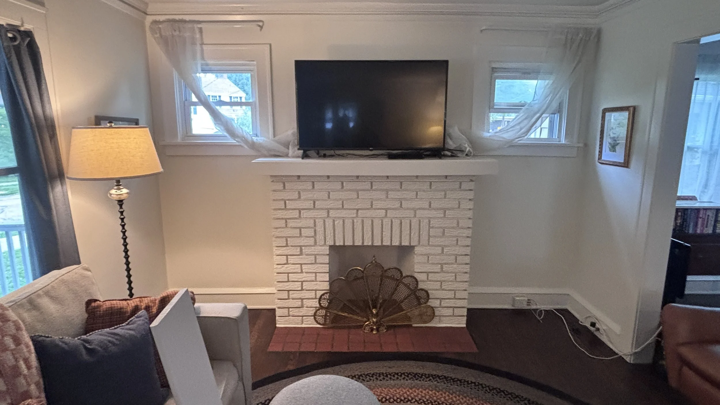 custom built in shelves fireplace handyman
