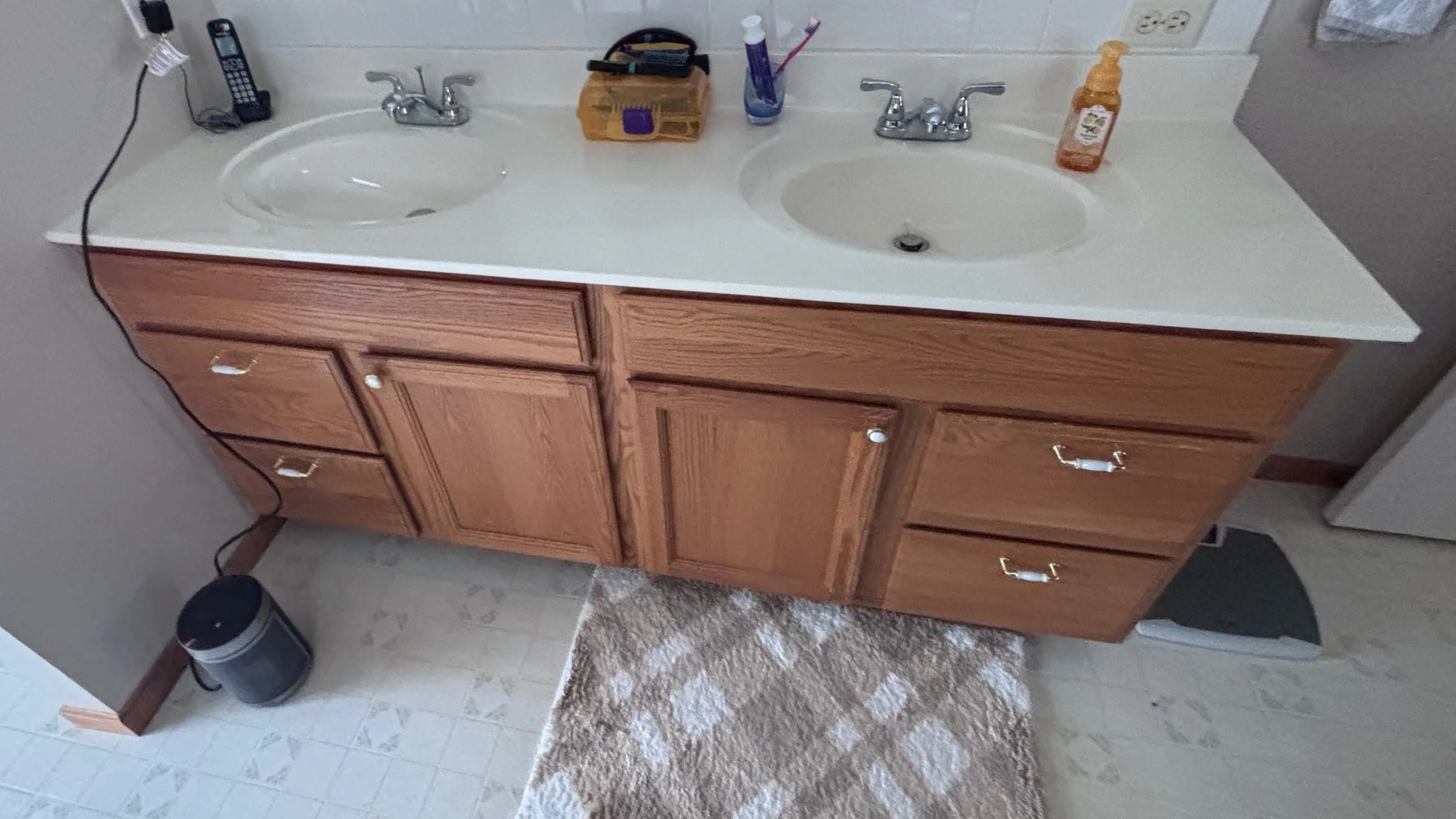 handyman bathroom remodel curbless shower swinging shower door new flooring vanity top painting wall mounted shower seat hand sprayer grab bars