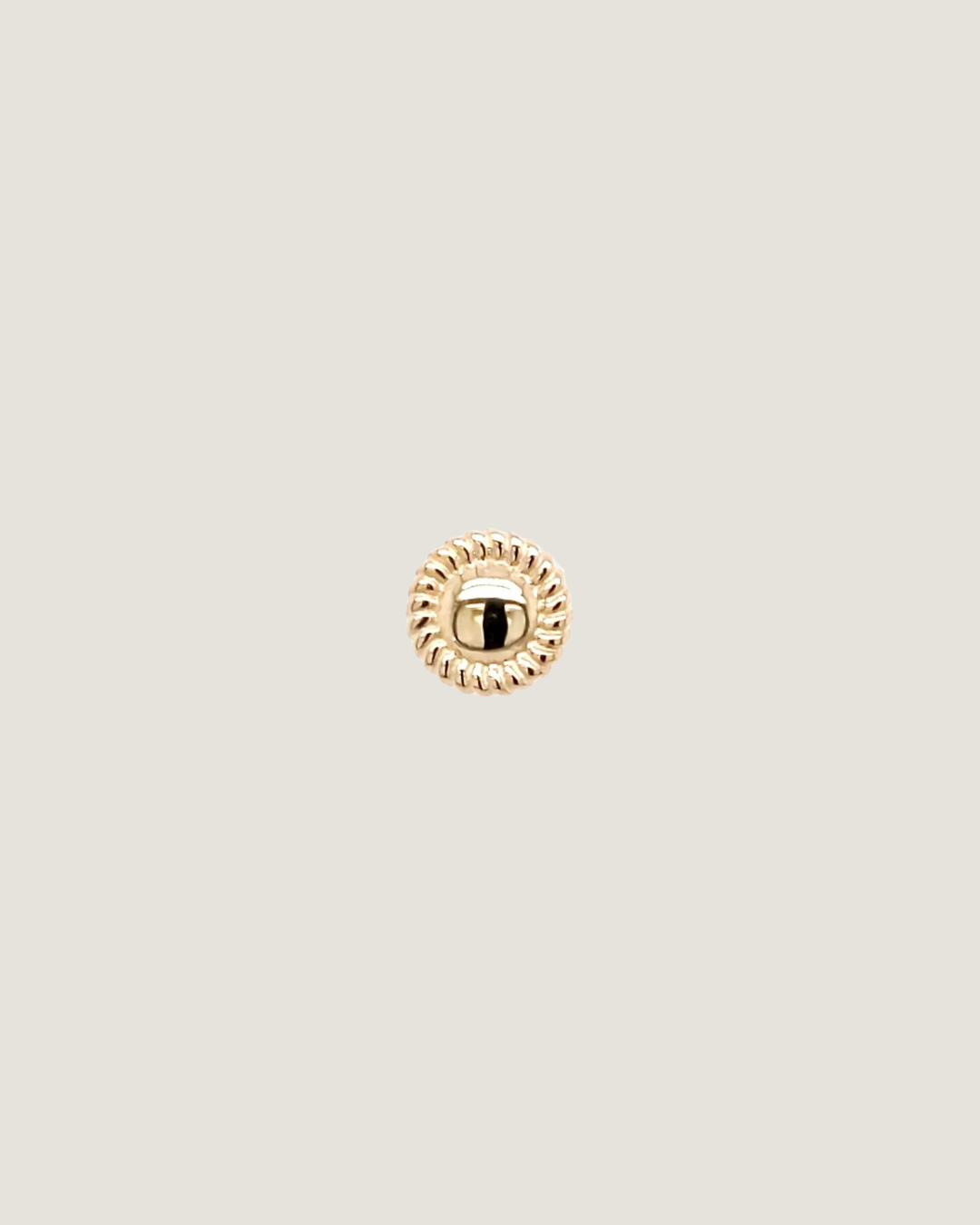 14 Karat Gold Textured Golden Circle