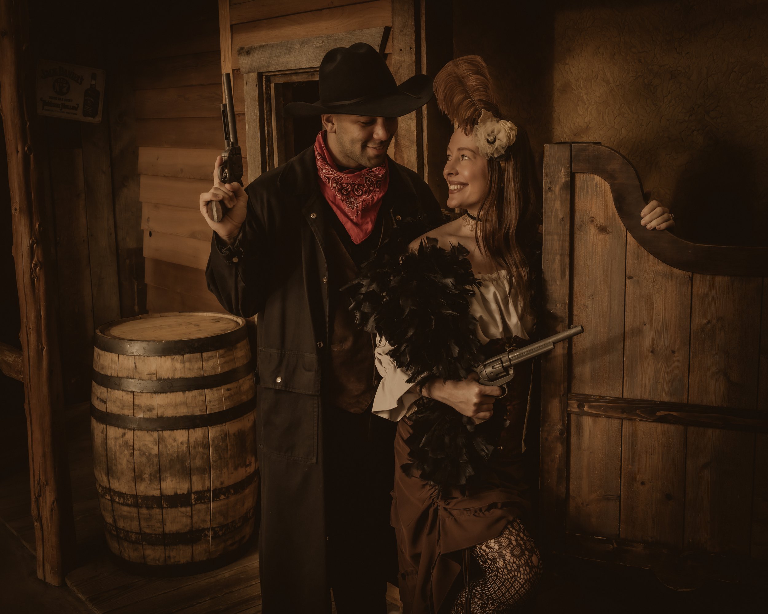 Saloon Girl Cowboy Old Time Photos of Pigeon Forge and Gatlinburg