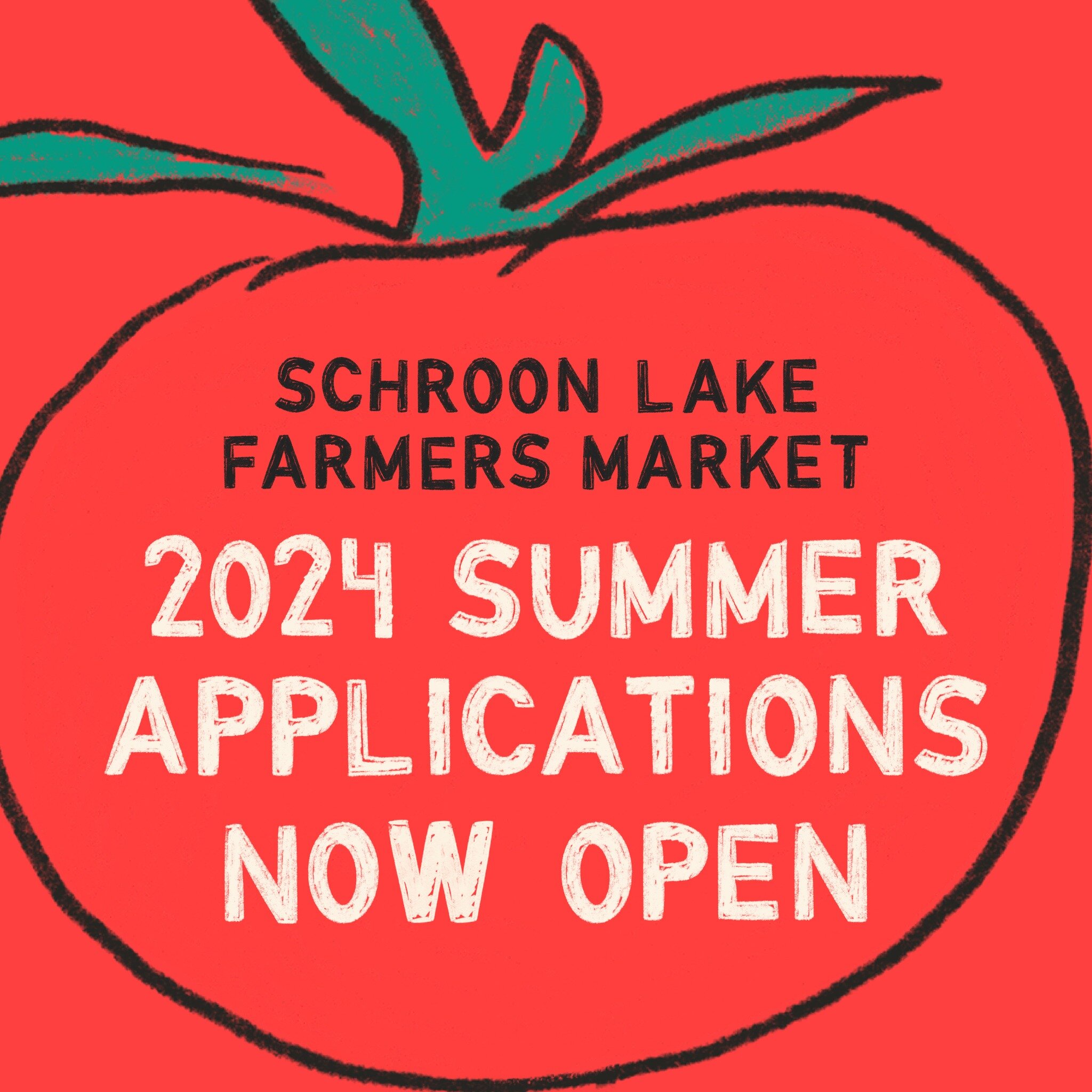 Calling all growers, producers &amp; makers 🌟 We are now accepting applications for 2024 summer vendors!! Send us an email (schroonlakefarmersmarket@gmail.com) or go to our website for more information https://www.schroonlakefarmersmarket.com/vendor