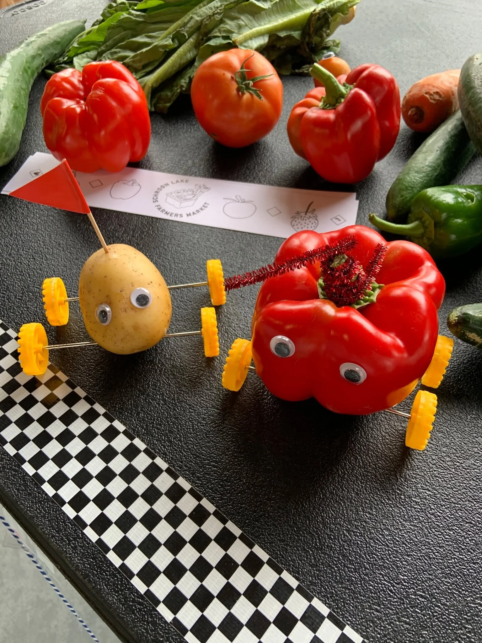 Happy Labor Day Weekend! Time to soak up the last bits of summer and stock up on all things fresh &amp; local 🌼🐔🍑

It&rsquo;s back for year two&hellip;.. VEGGIE VROOOM 🏎 🏁🥕🥒 Think pinewood derby cars but made with VEGGIES! Pick a veggie, add w