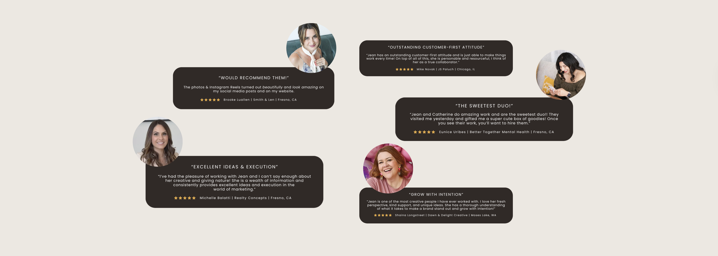 Testimonials for Jean and Catherine of Nouvelle Brand Photography