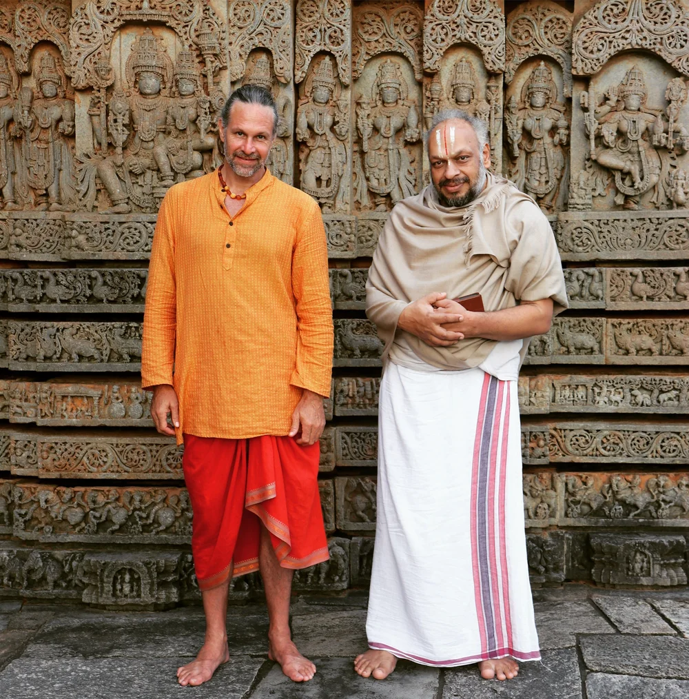Andrew Eppler and Dr. M.A. Alwar at Lakṣmī Nārāyaṇa Temple