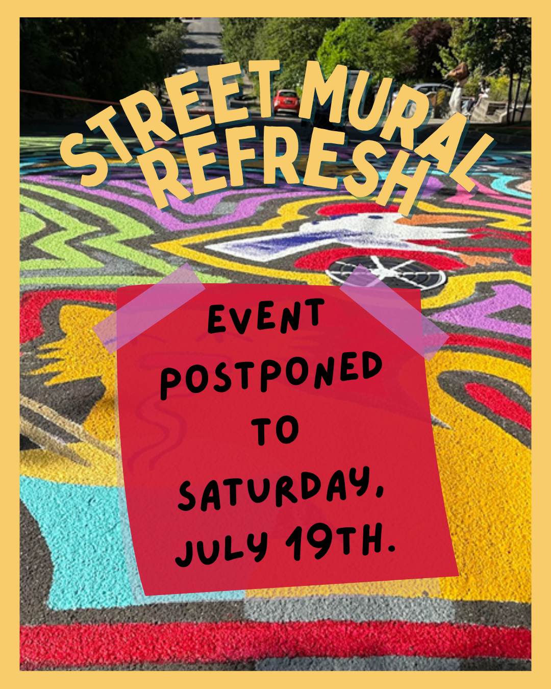 Street Mural Refresh Painting Community Event **RESCHEDULED