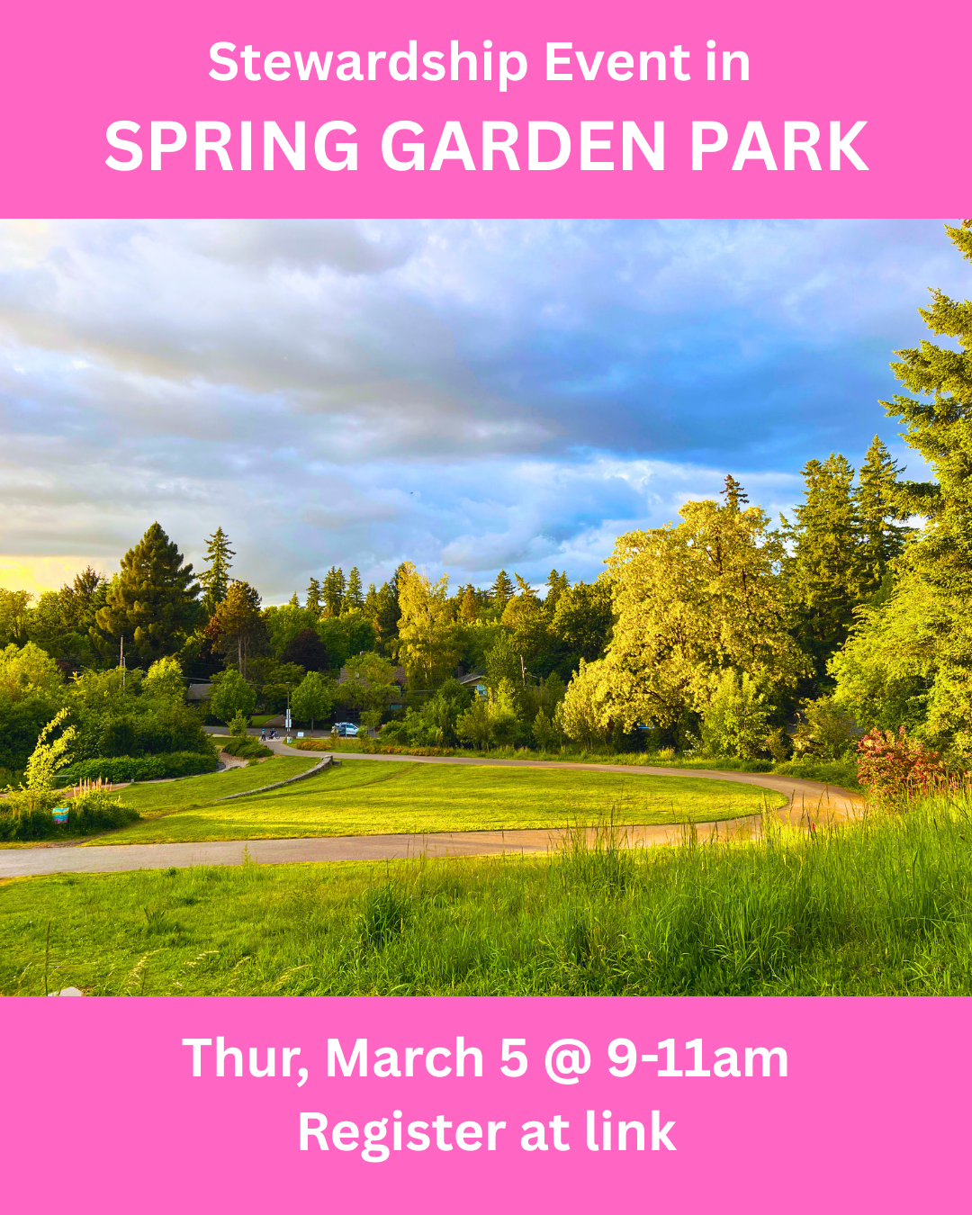 Stewardship Event in Spring Garden Park
