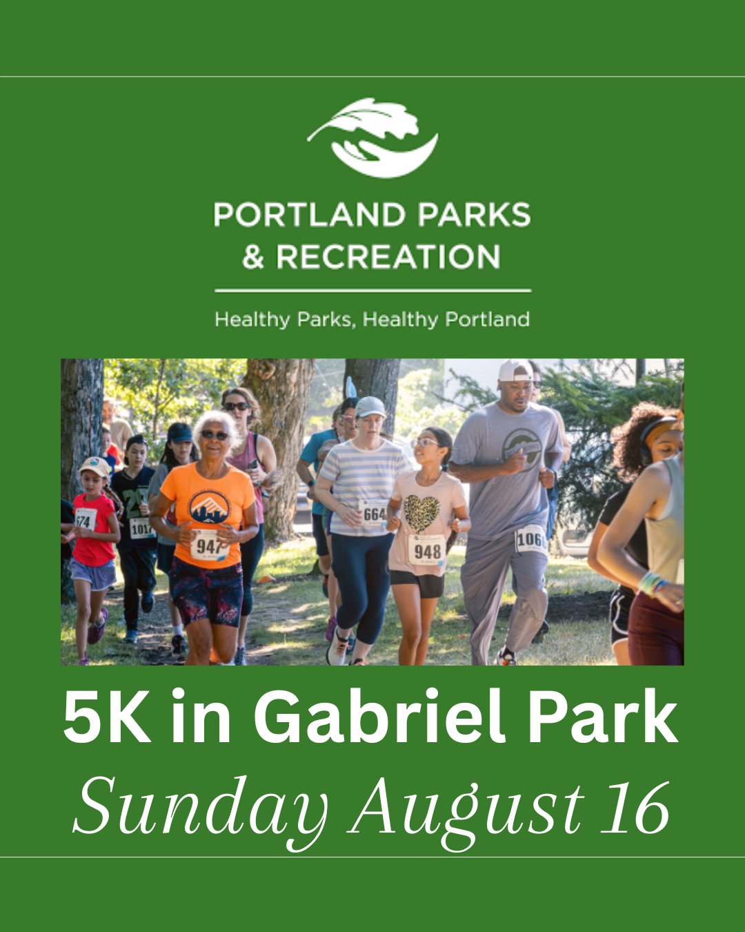 5K Fun Run in Gabriel Park