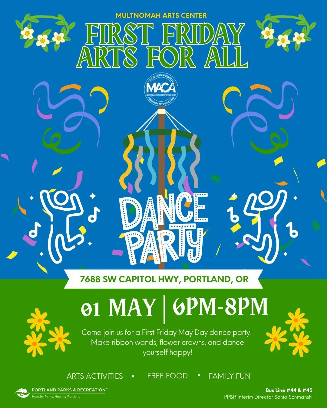 First Friday Arts for All: Maypole dancing