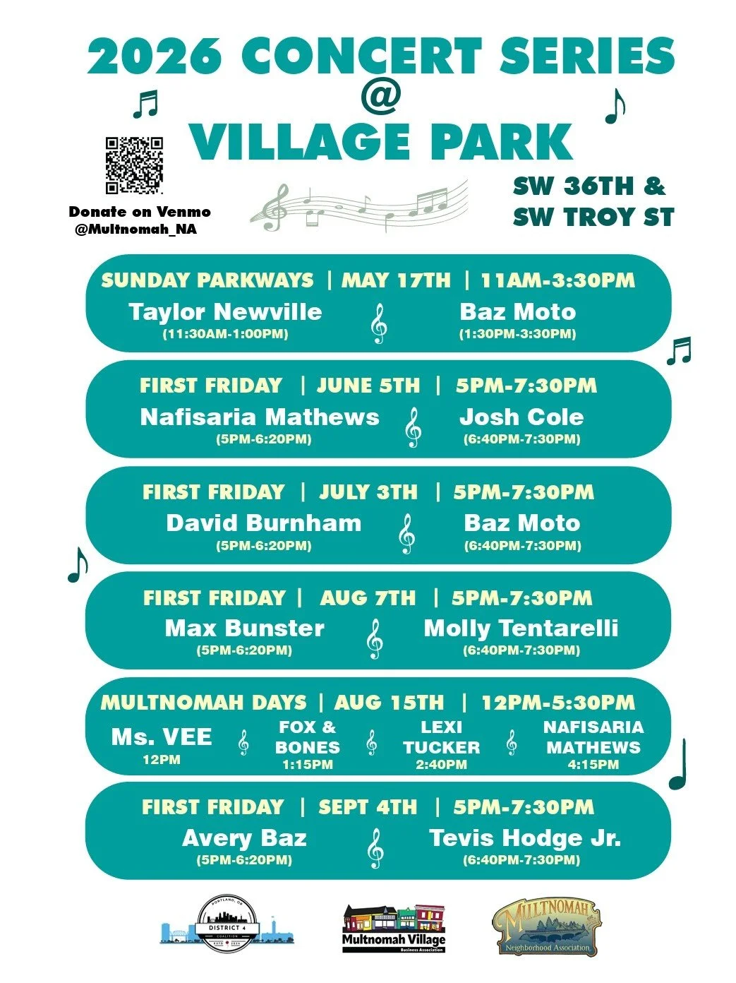 2026 Concert Series @ Village Park
