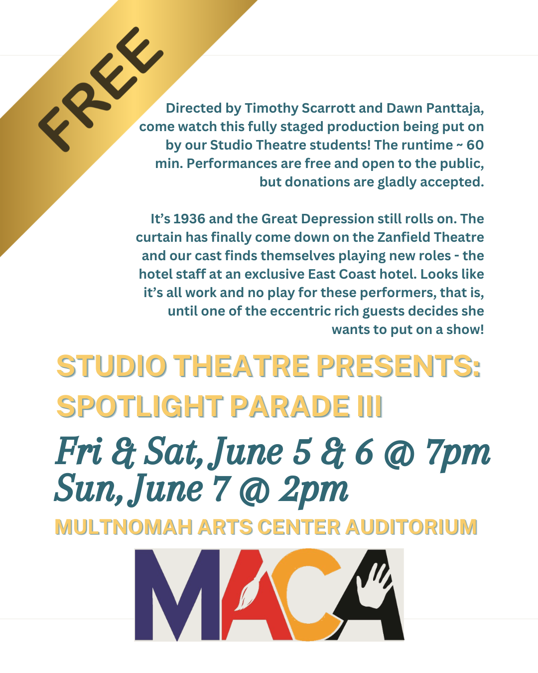 Studio Theatre Presents: Spotlight Parade III