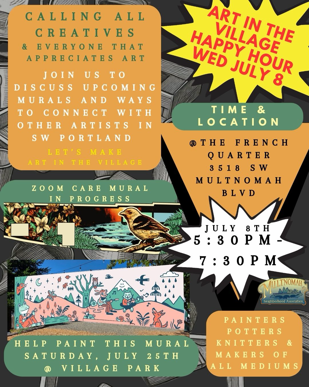 Art In the Village Happy Hour