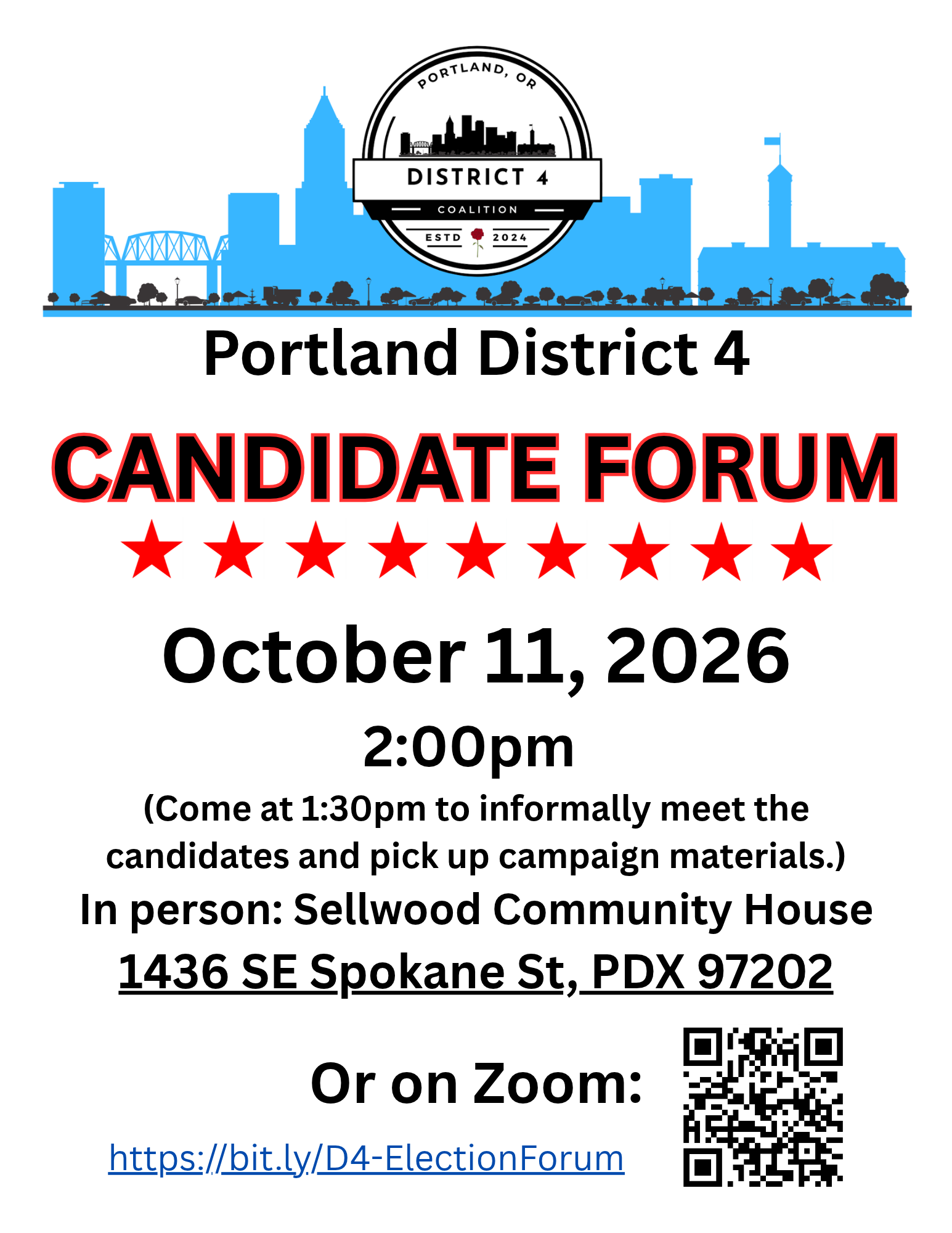 The District 4 Council Candidate forum