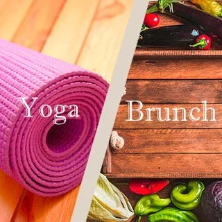Yoga mat next to a wooden lunch box