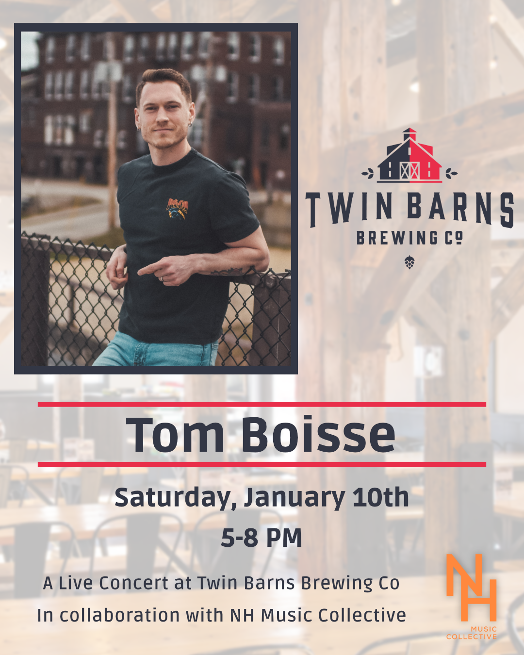 Tom Boisse Live at Twin Barns Brewing