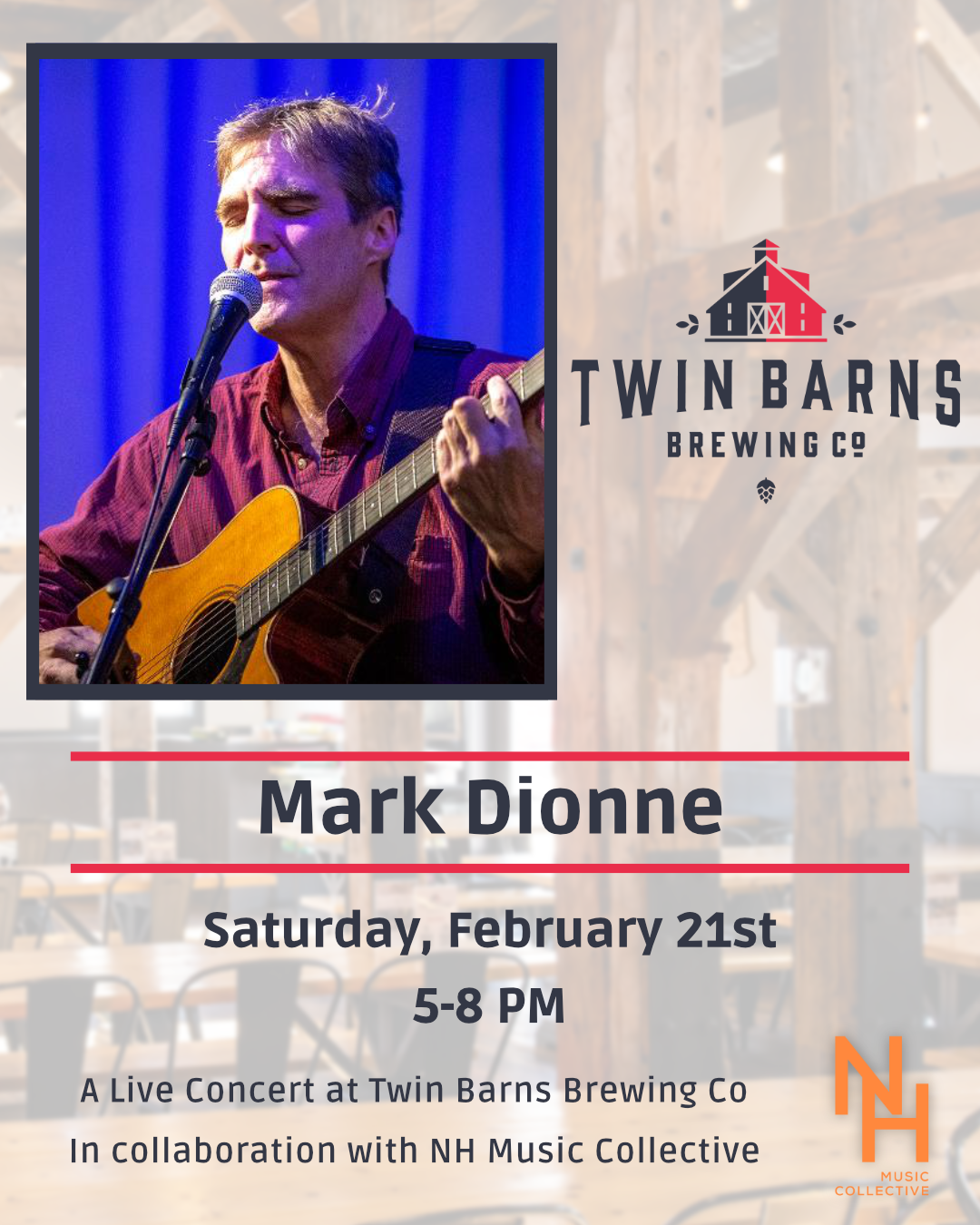 Mark Dionne Live at Twin Barns Brewing