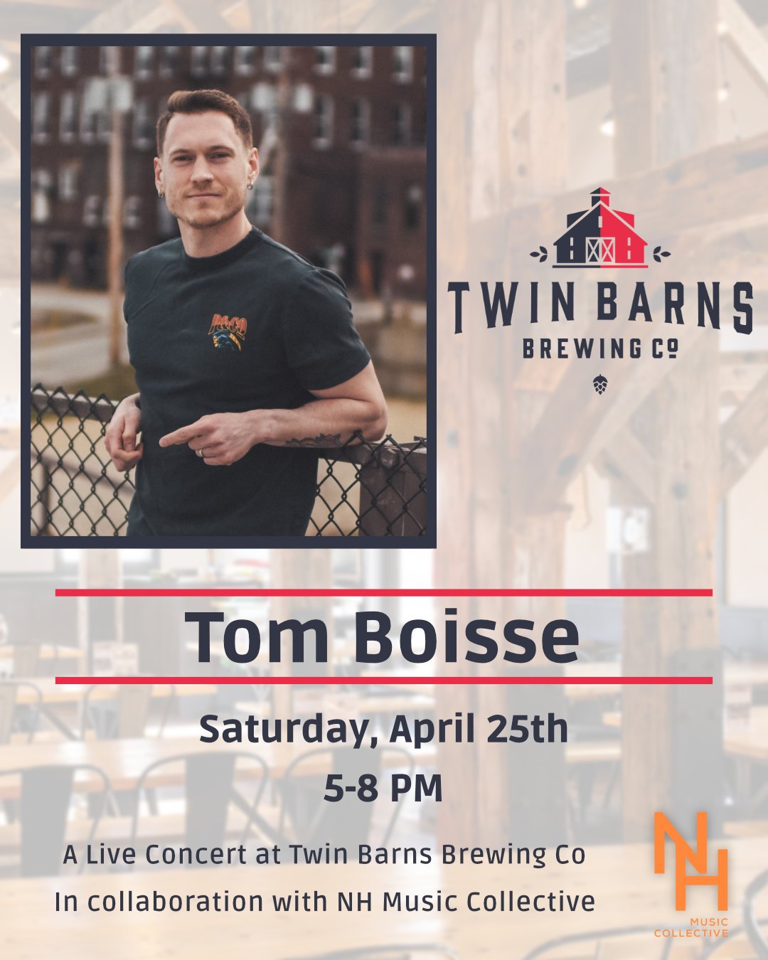 Tom Boisse Live at Twin Barns Brewing