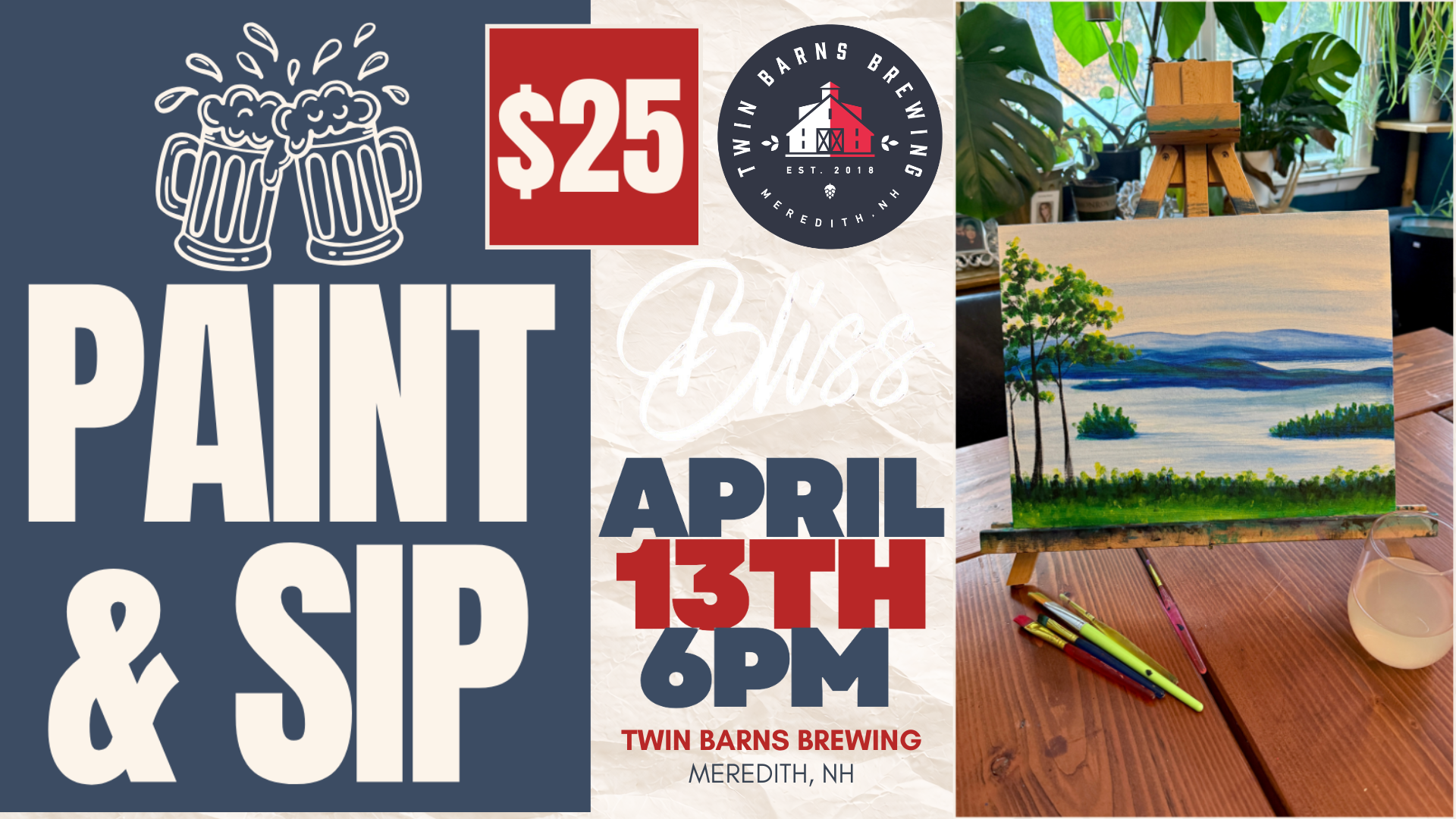 Paint & Sip Night at Twin Barns Brewing