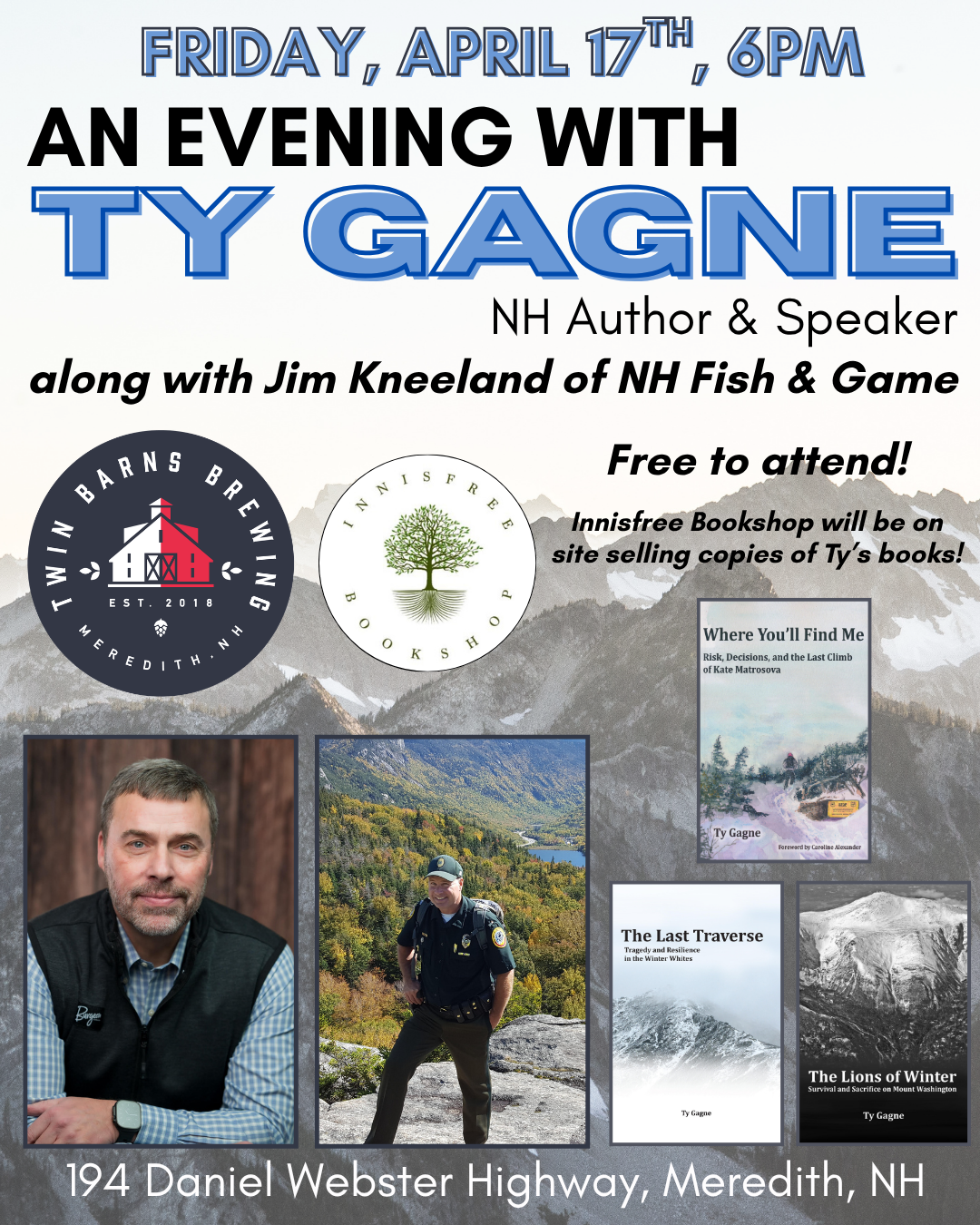 An Evening with Author Ty Gagne at Twin Barns Brewing