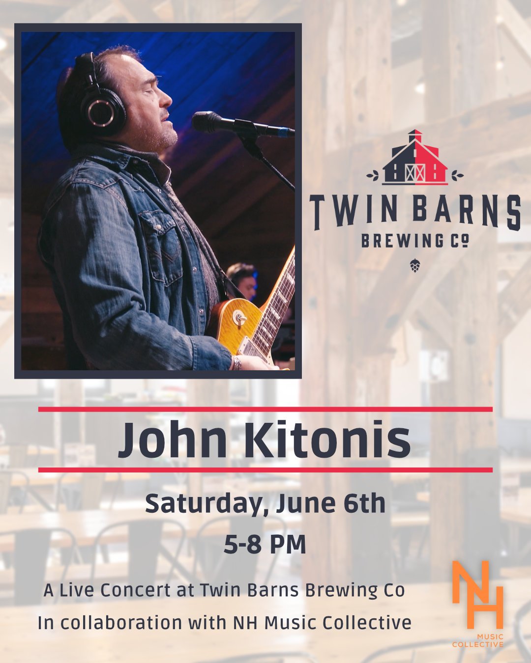 John Kitonis Live at Twin Barns Brewing
