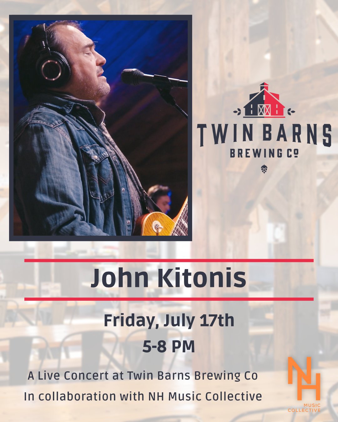 John Kitonis Live at Twin Barns Brewing